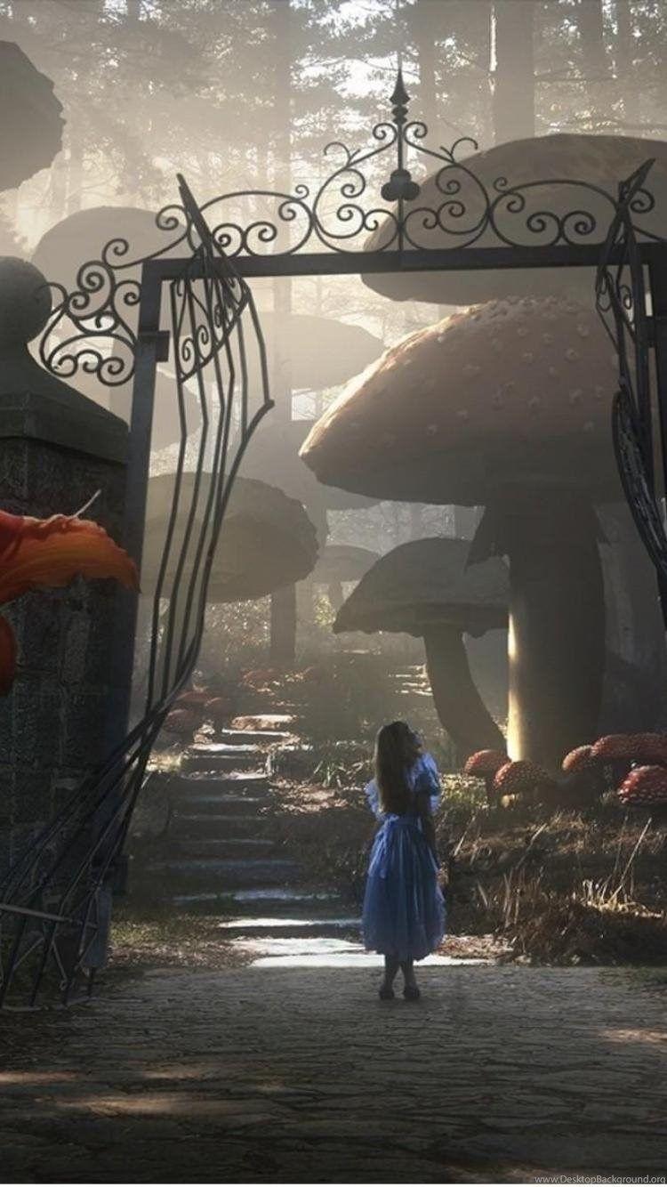 750x1334 Flowers Alice In Wonderland Tim Burton Wallpaper Desktop Background