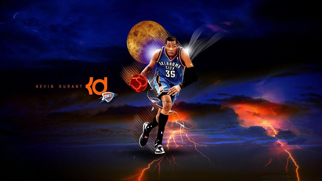 1366x768 Kevin Durant Sports Theme HD Wallpaper