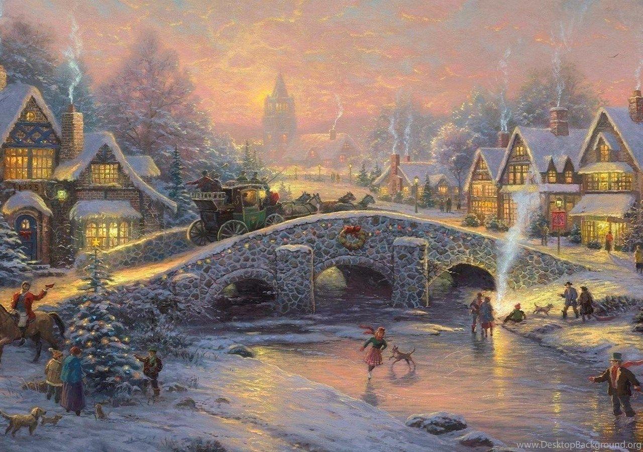 1280x900 Thomas Kinkade Autumn Wallpaper Phone Desktop Background