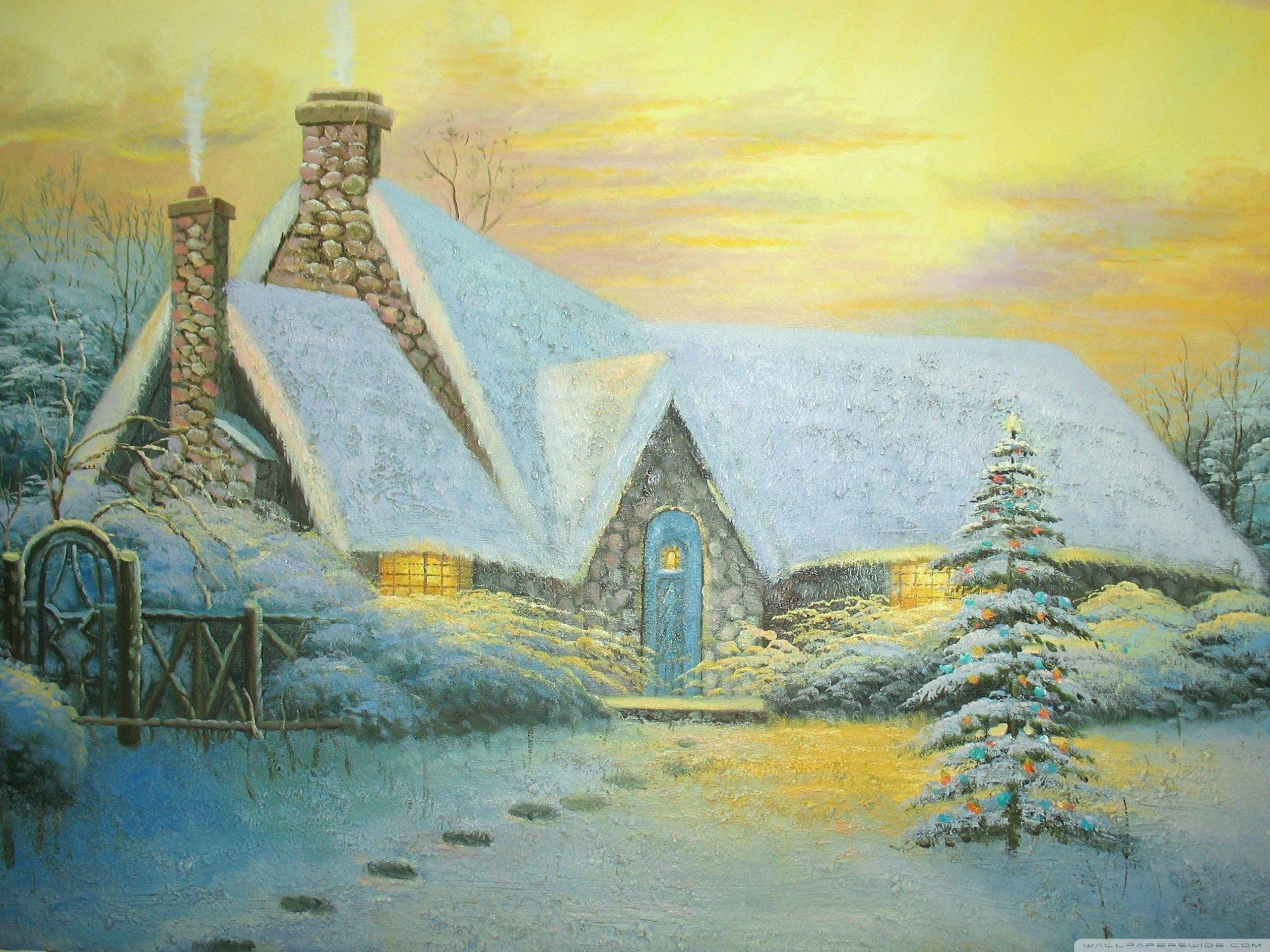 2560x1920 Thomas Kinkade Painting Ultra HD Desktop Background Wallpaper for 4K UHD TV : Tablet