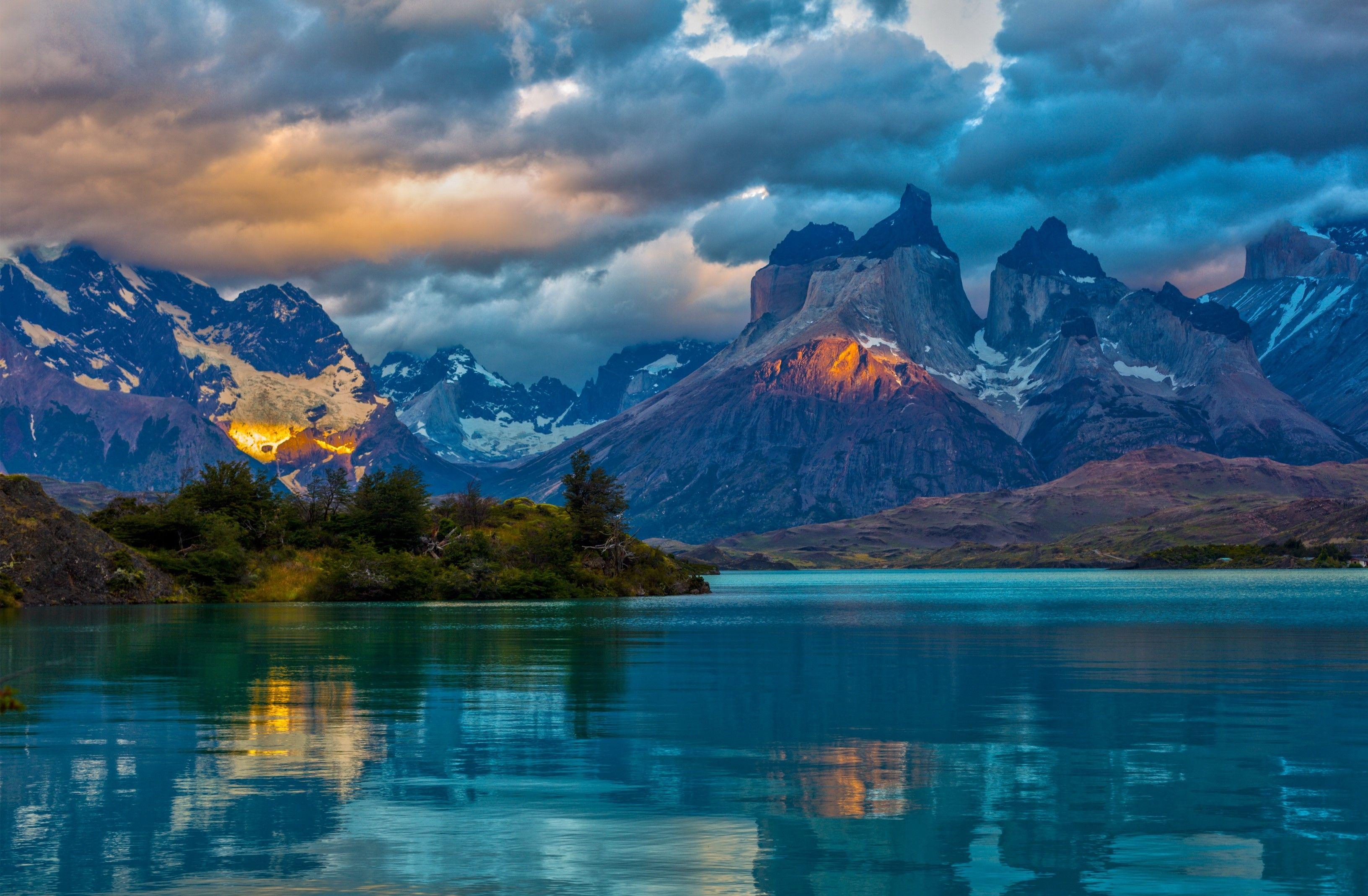 3264x2139 Landscape, Argentina, Mountain, Lake, Patagonia, Clouds, Nature wallpaper