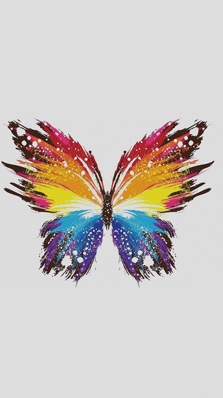 750x1334 Colorful Butterfly Illustration iPhone 6 Wallpaper HD
