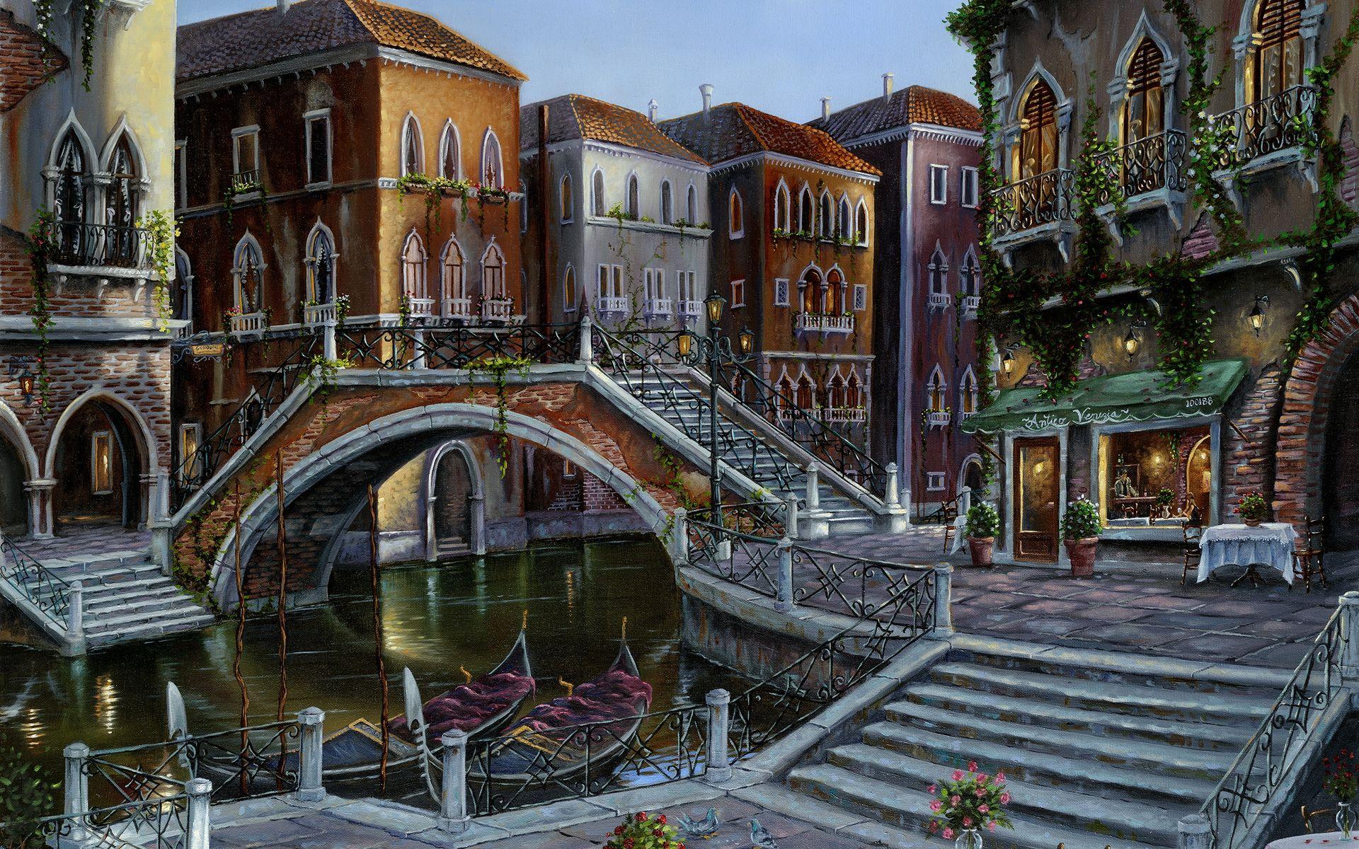 1920x1200 Italy Painting Wallpaper .