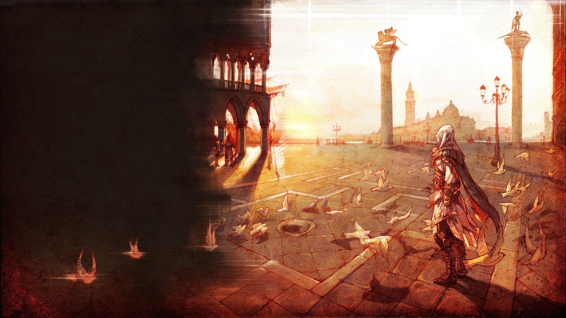 1920x1080 Download Wallpaper, Download 2560x1440 video games assassins creed cityscapes birds venice assassins creed 2 gulls ezio auditore game colum Wallpaper –Free Wallpaper Download