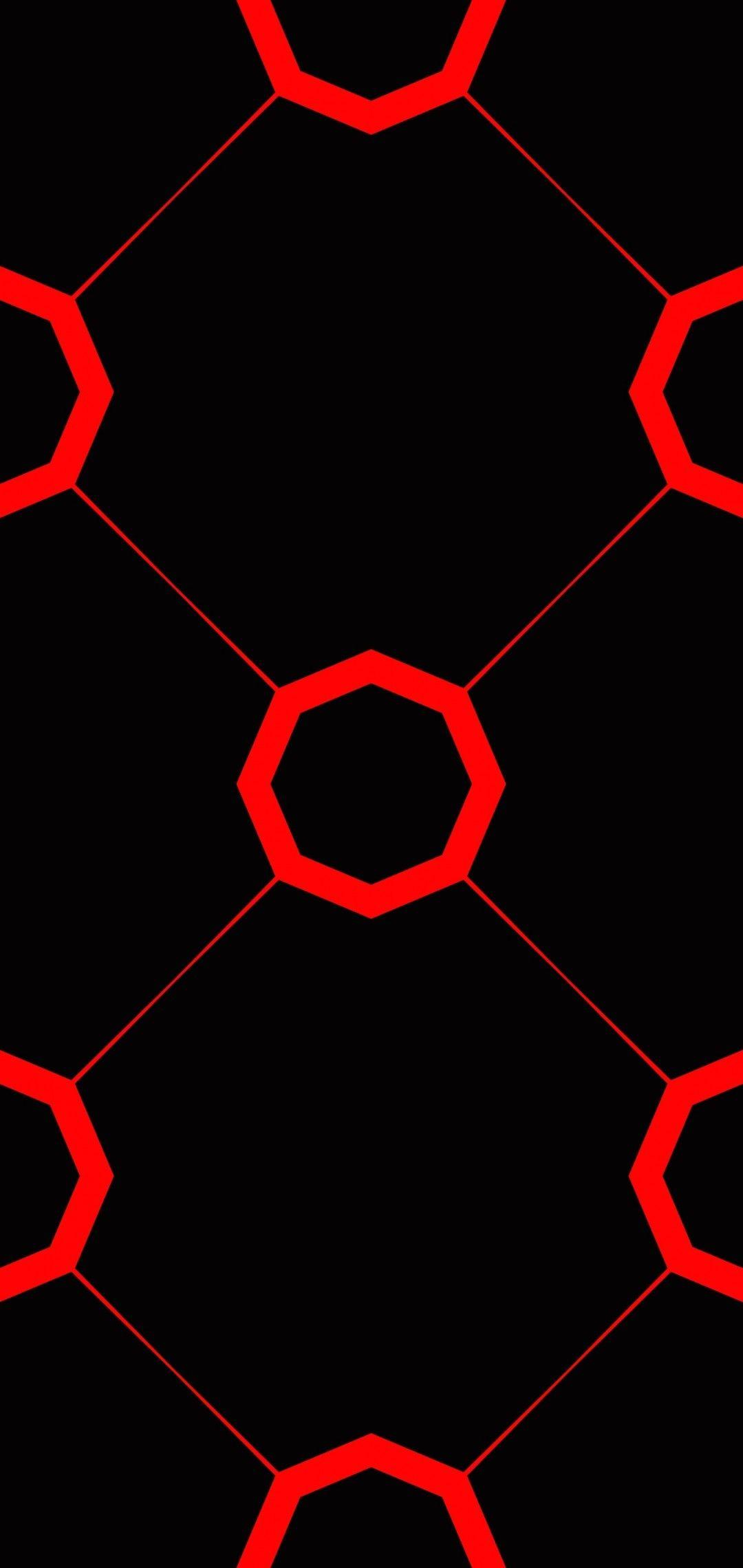 1080x2280 Download 1080x2280 Red Polygons, Pattern, Red Connections Wallpaper for Samsung Galaxy S10e, Xiaomi Mi A2 Lite, OnePlus 6