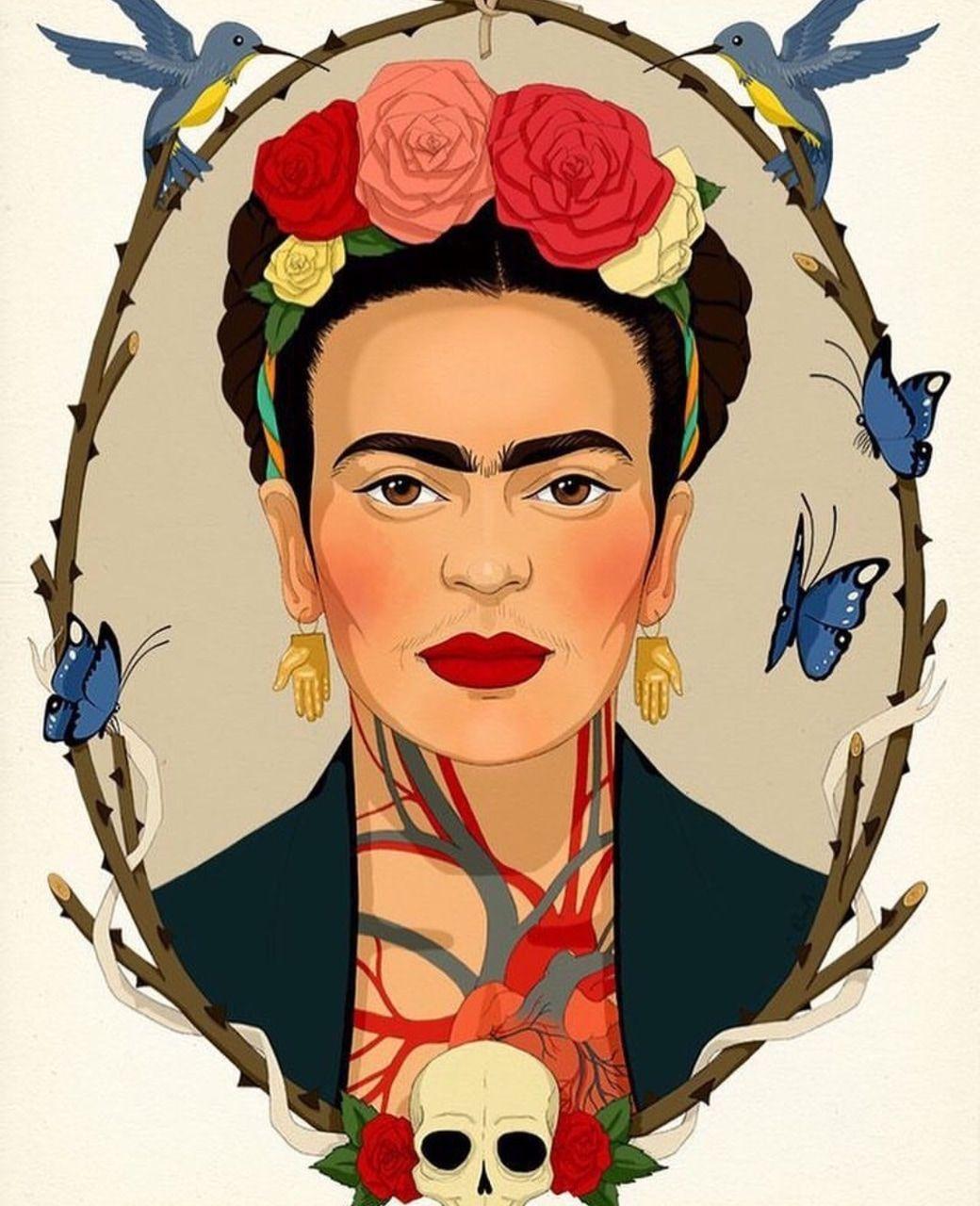1040x1280 Frida Kahlo Wallpaper