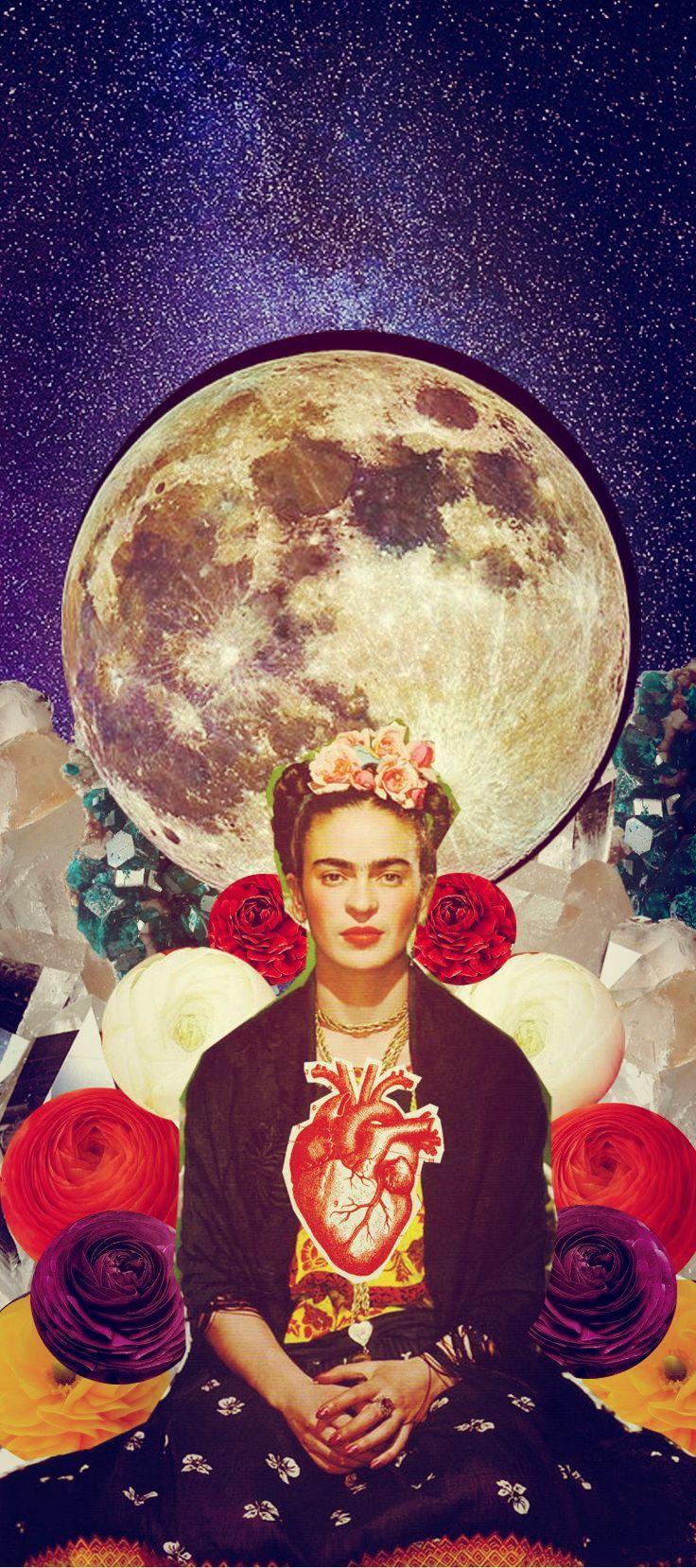 736x1658 frida corazón collage digital / mayo 2015. Vintage disney art, Frida khalo, Frida kahlo art