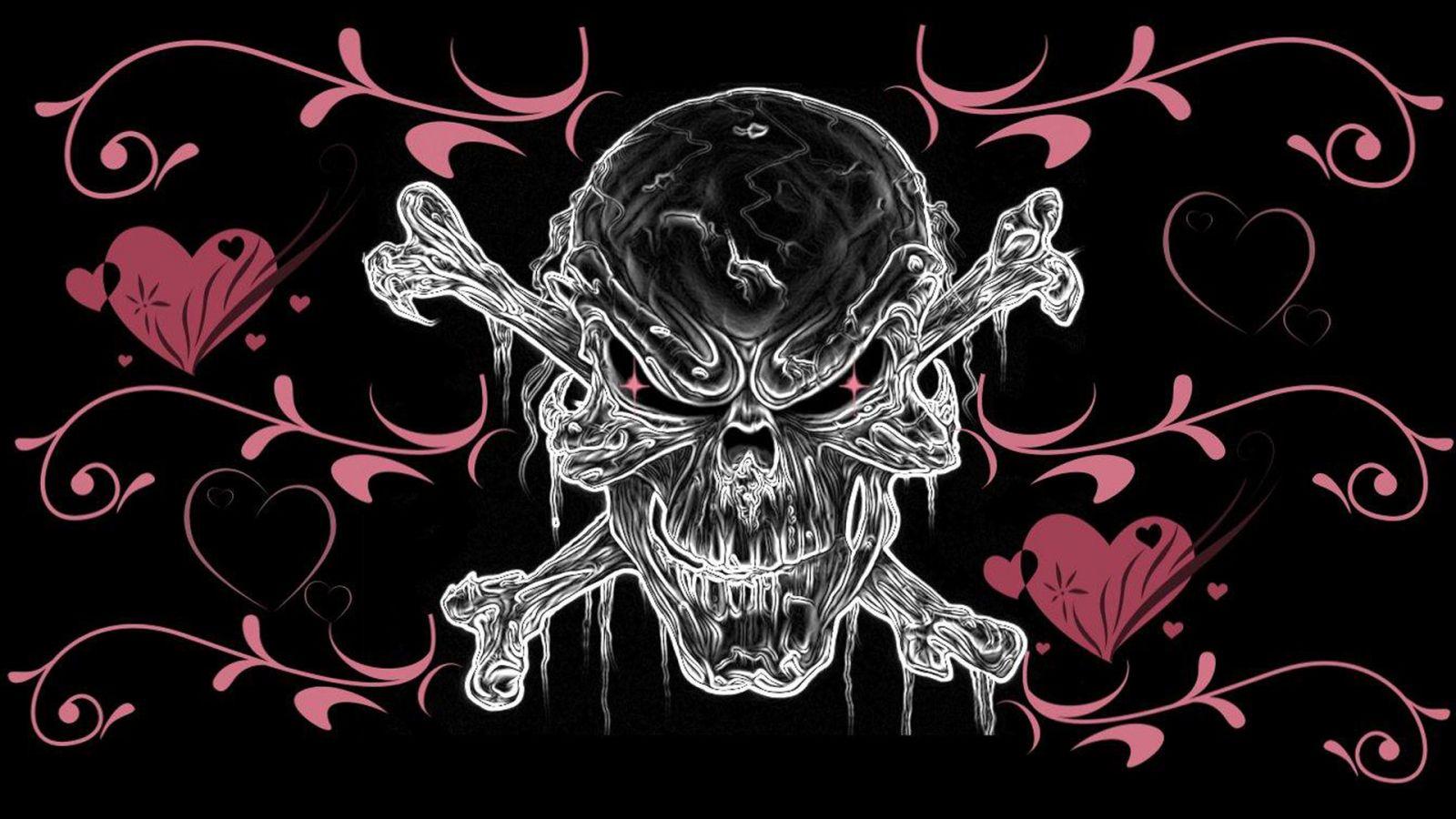1600x900 Free download Pink Skull Wallpaper [1920x1080] for your Desktop, Mobile & Tablet. Explore Cute Skull Background. Cute Skull Wallpaper, Dark Skull Wallpaper, Girly Skull Wallpaper