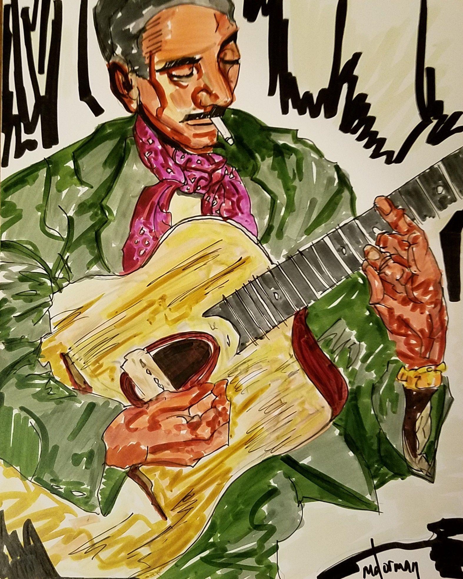 1574x1969 Django Reinhardt Drawing .