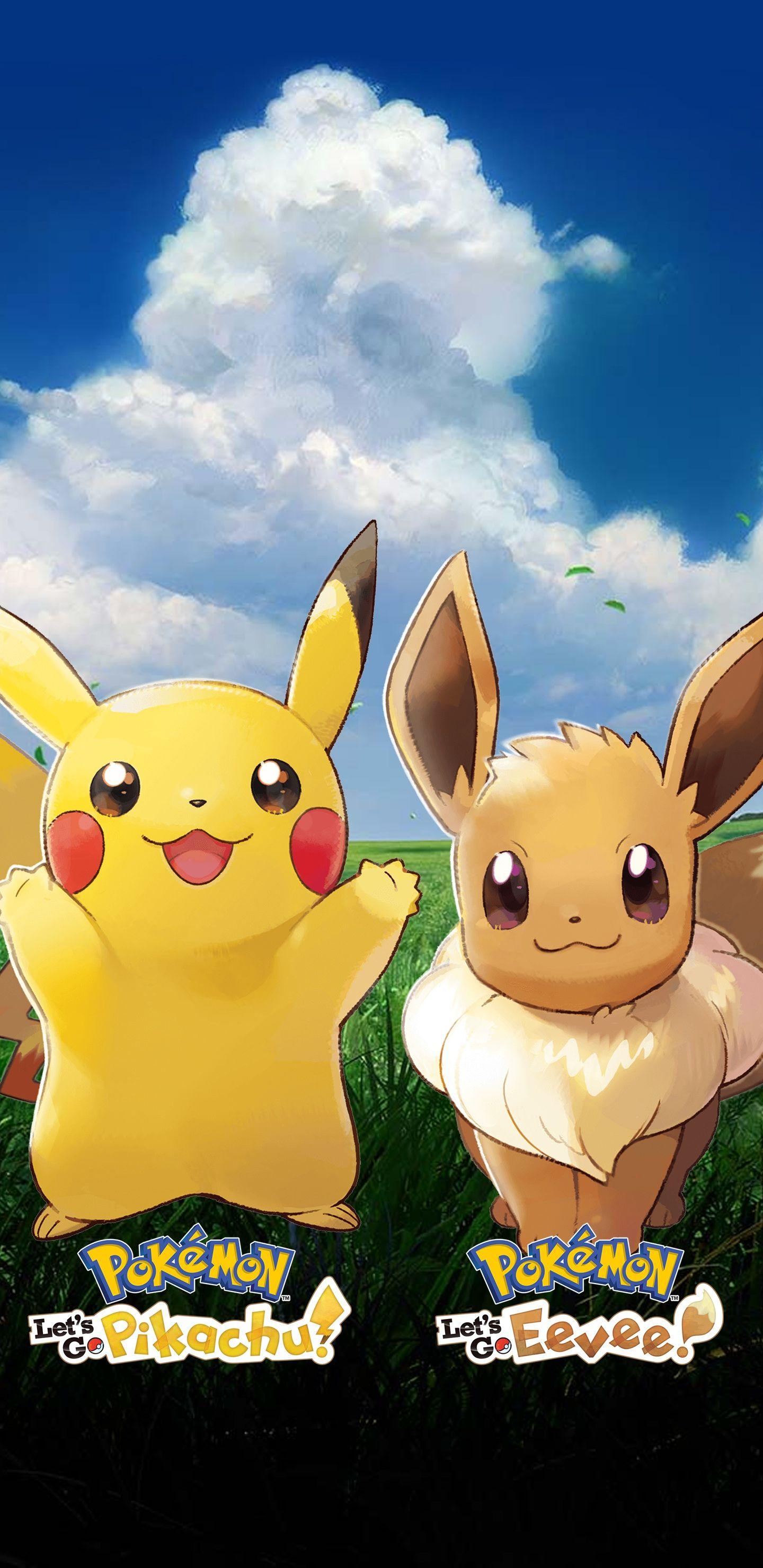 1440x2960 Pikachu and Eevee Wallpaper .
