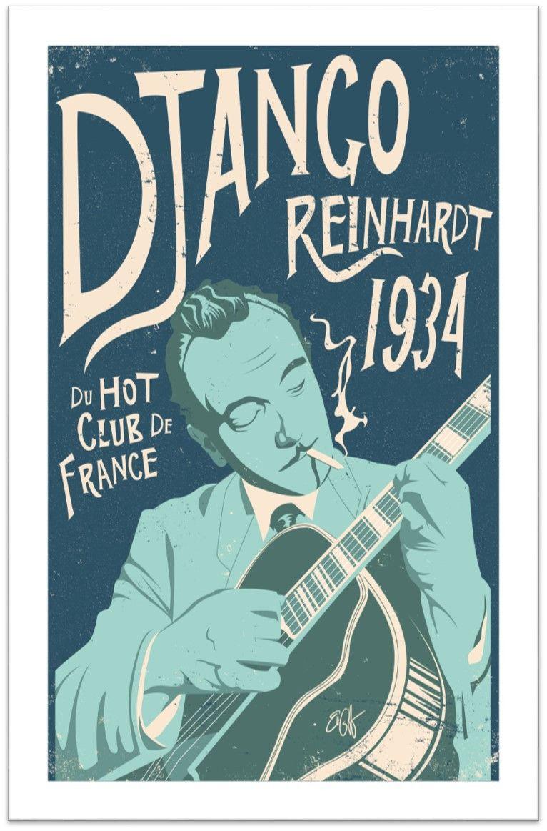 766x1163 Django Reinhardt Limited Edition Print