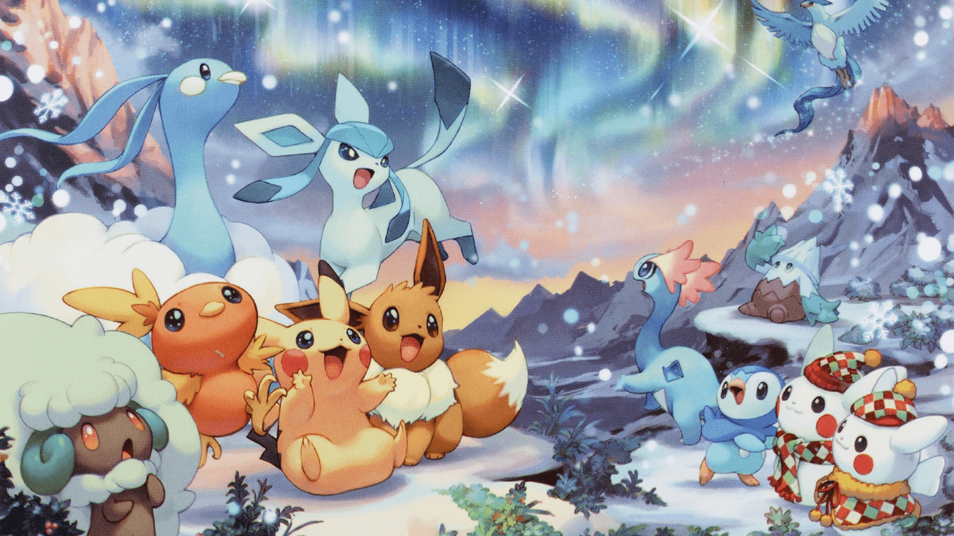 1920x1080 #Pikachu, #Pokémon, #Christmas, #holiday, #Eevee wallpaper. Mocah HD Wallpaper