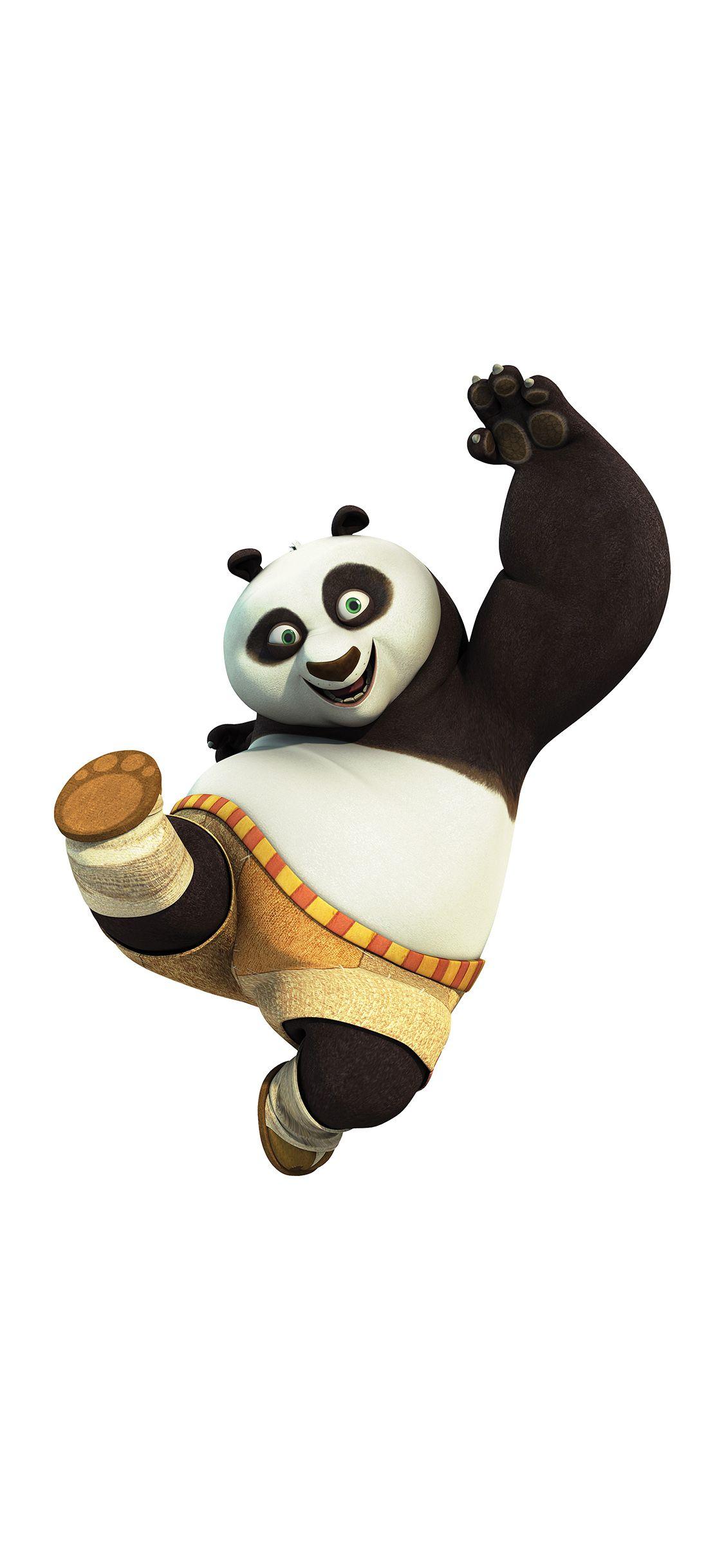 1125x2436 iPhone wallpaper. kungfu panda animal dreamworks kick cute anime