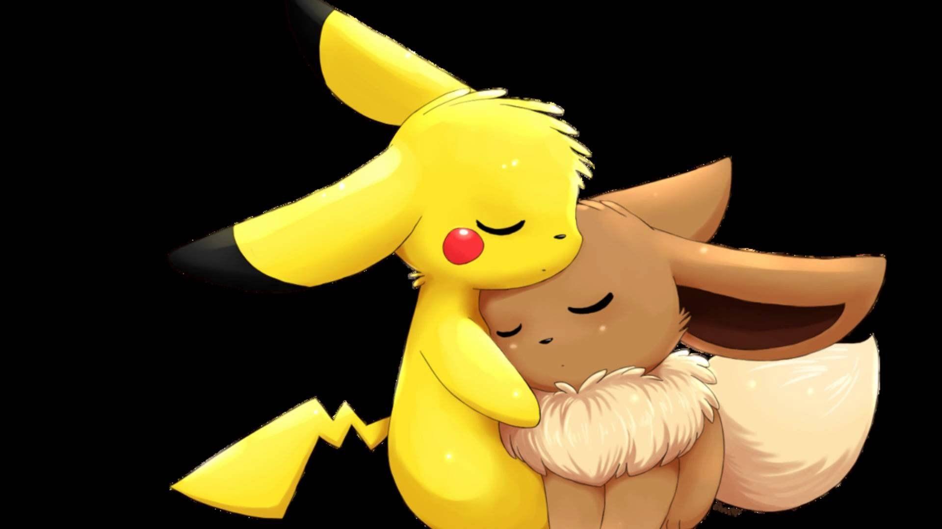 1920x1080 Eevee And Pikachu Wallpaper