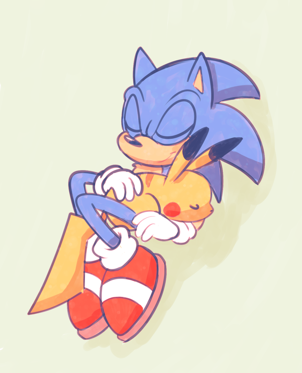 1268x1568 Sonic and Pikachu .