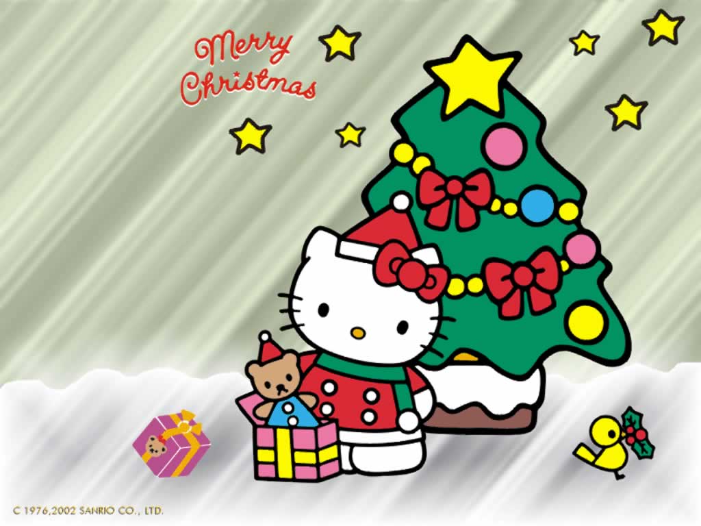 1024x768 Kitty Holiday Wallpaper