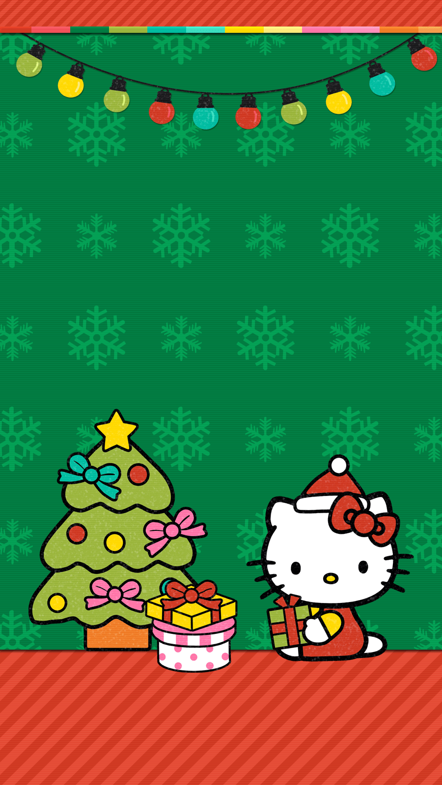 900x1600 Wallpaper Hello Kitty Christmas