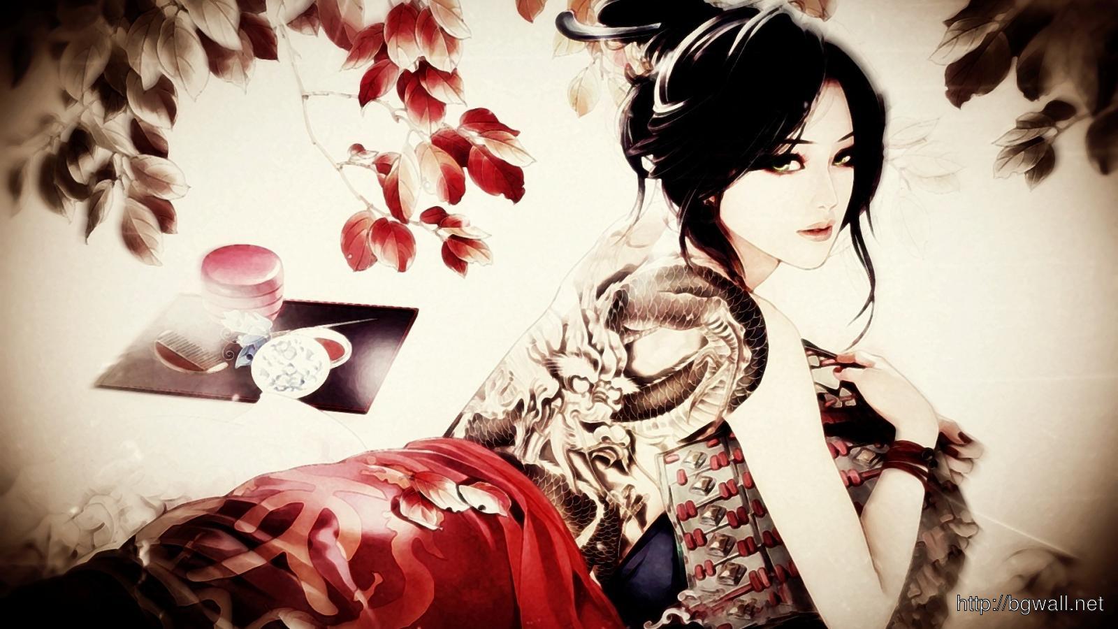 1600x900 Japanese Princess Wallpaper