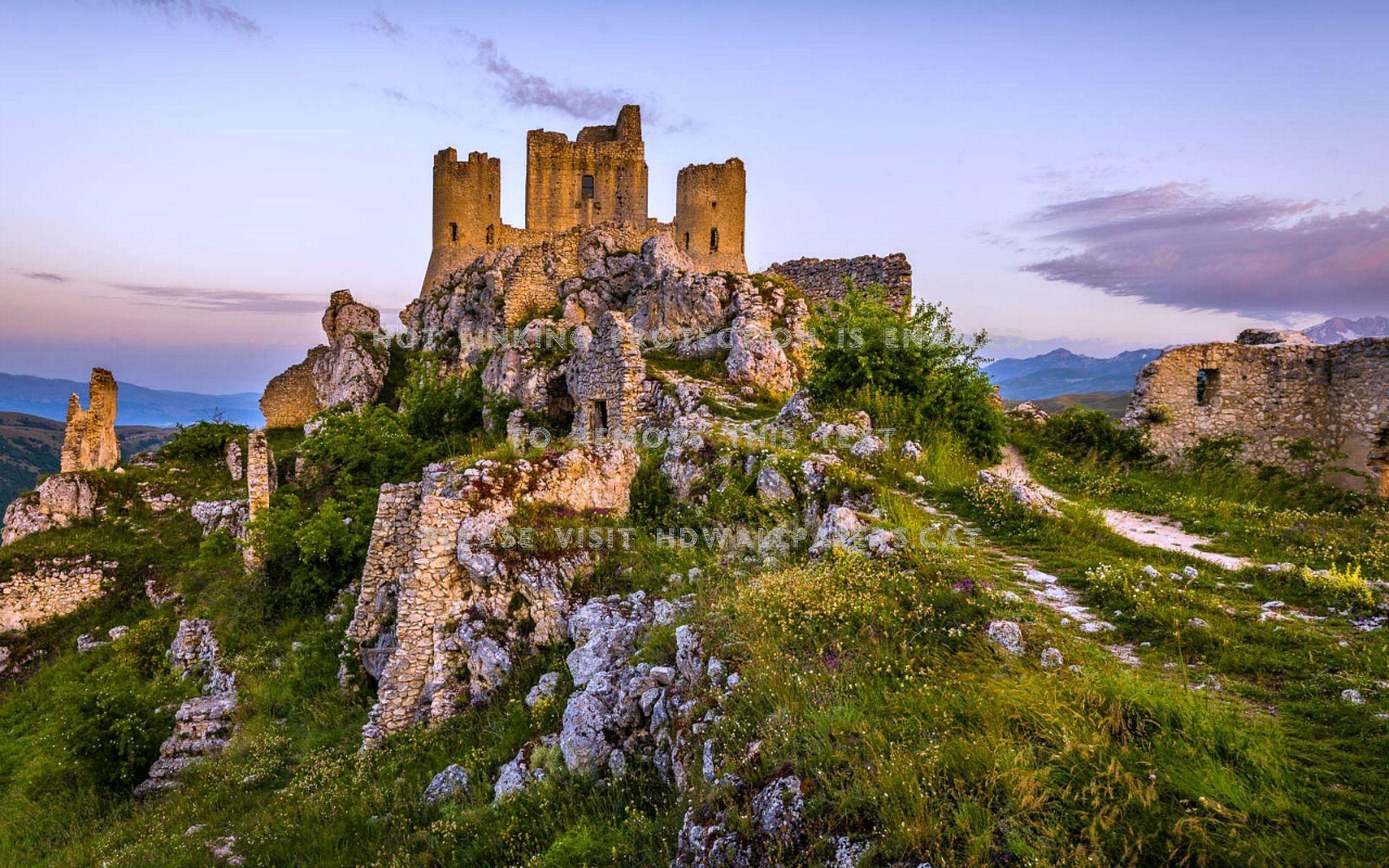 1920x1200 castle ruins hill architecture medieval