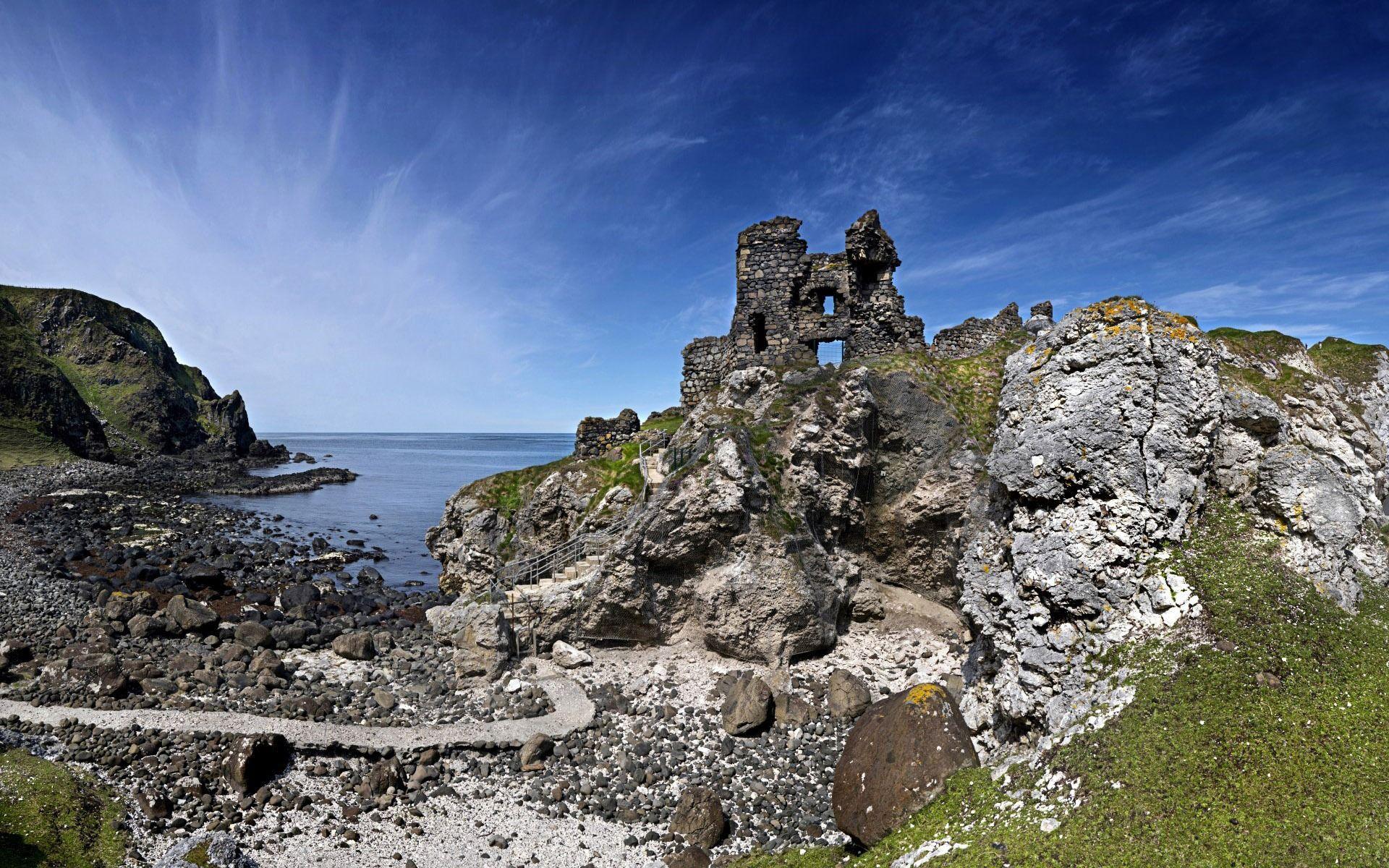 1920x1200 Kinbane Castle Ruins Windows 10 HD Wallpaper