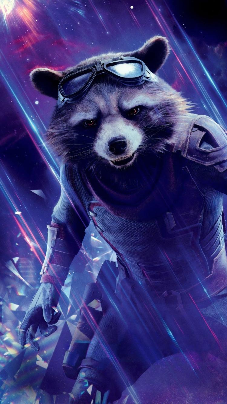 750x1334 Rocket Raccoon in Avengers Endgame iPhone iPhone 6S, iPhone 7 Wallpaper, HD Movies 4K Wallpaper, Image, Photo and Background