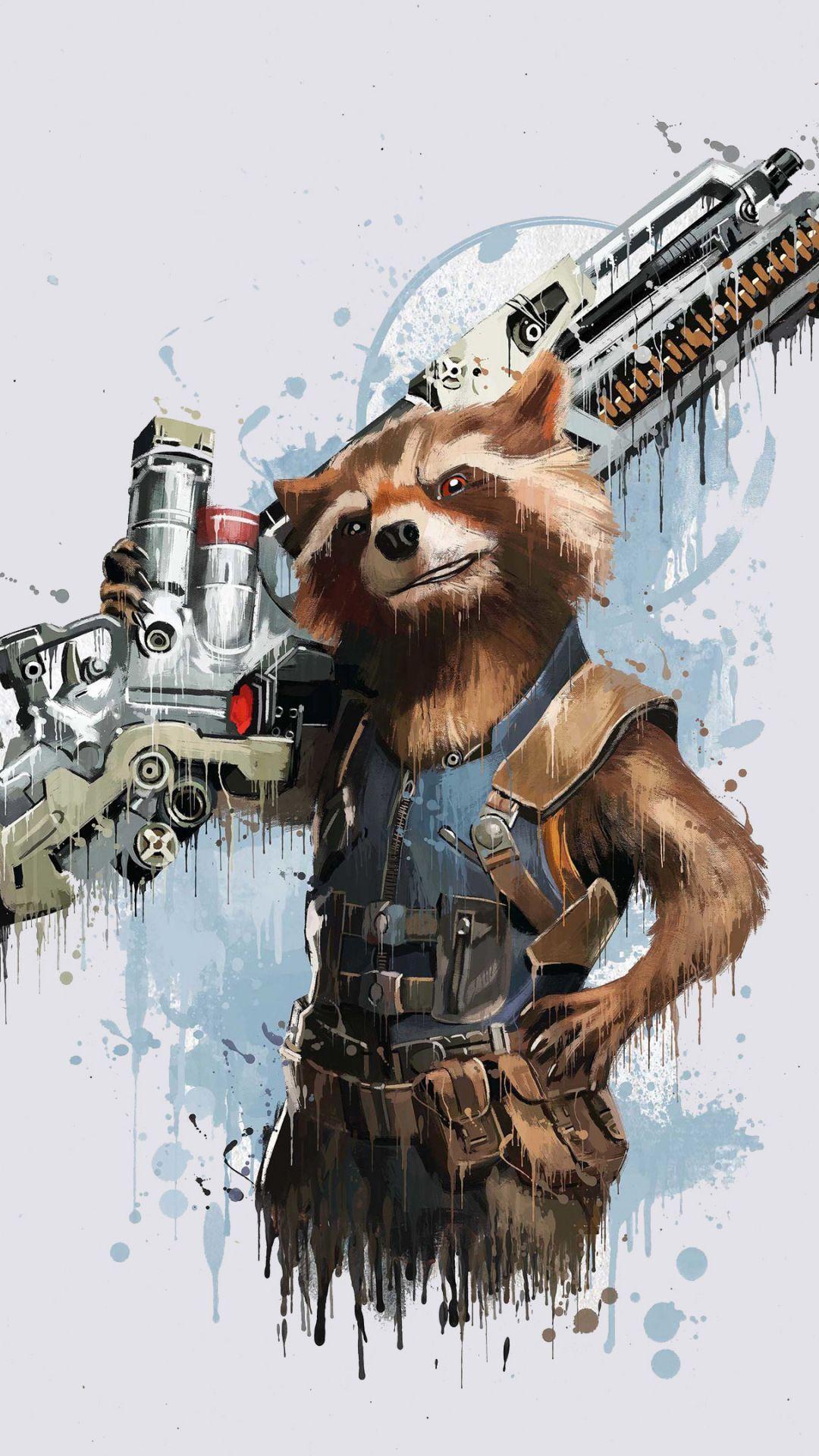 1080x1920 Download 1080x1920 wallpaper Rocket Raccoon, Avengers: infinity war, minimal, art, Samsung Galaxy. Marvel infinity war, Marvel superheroes, Marvel infinity