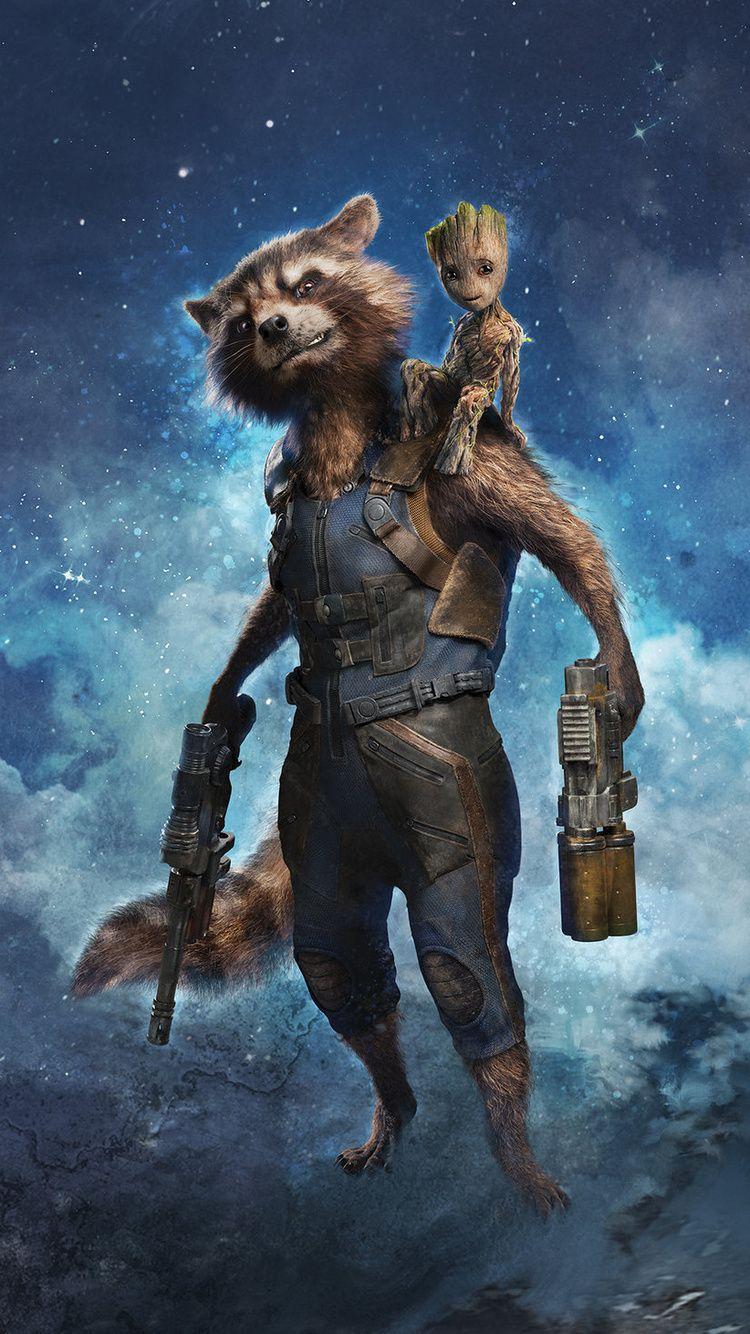 750x1334 Rocket Raccoon And Baby Groot Summer Of Heroes iPhone iPhone 6S, iPhone 7 HD 4k Wallpaper, Image, Background, Photo and Picture