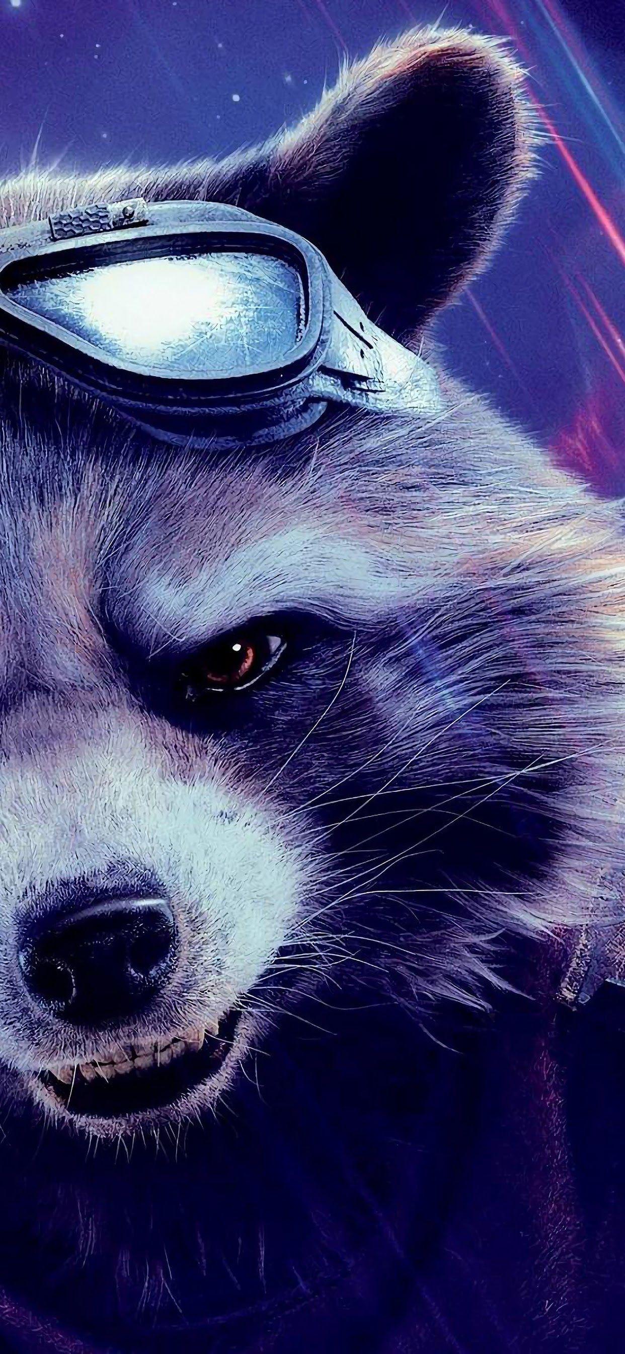 1242x2688 Avengers: Endgame Rocket Raccoon 4K Wallpaper
