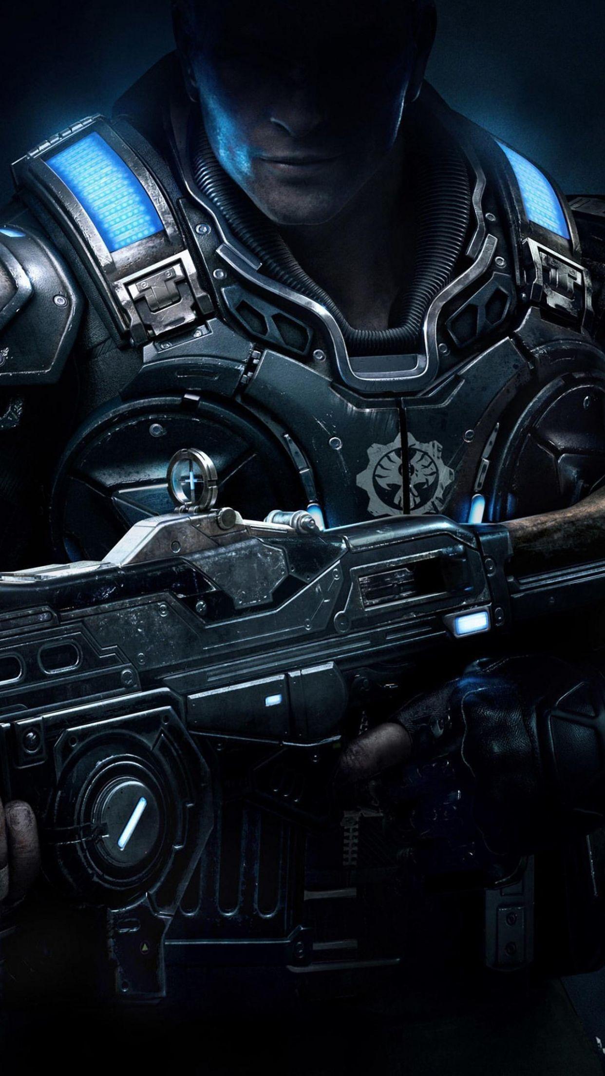 1242x2208 Gears of War 3D Desktop HD Wallpaper