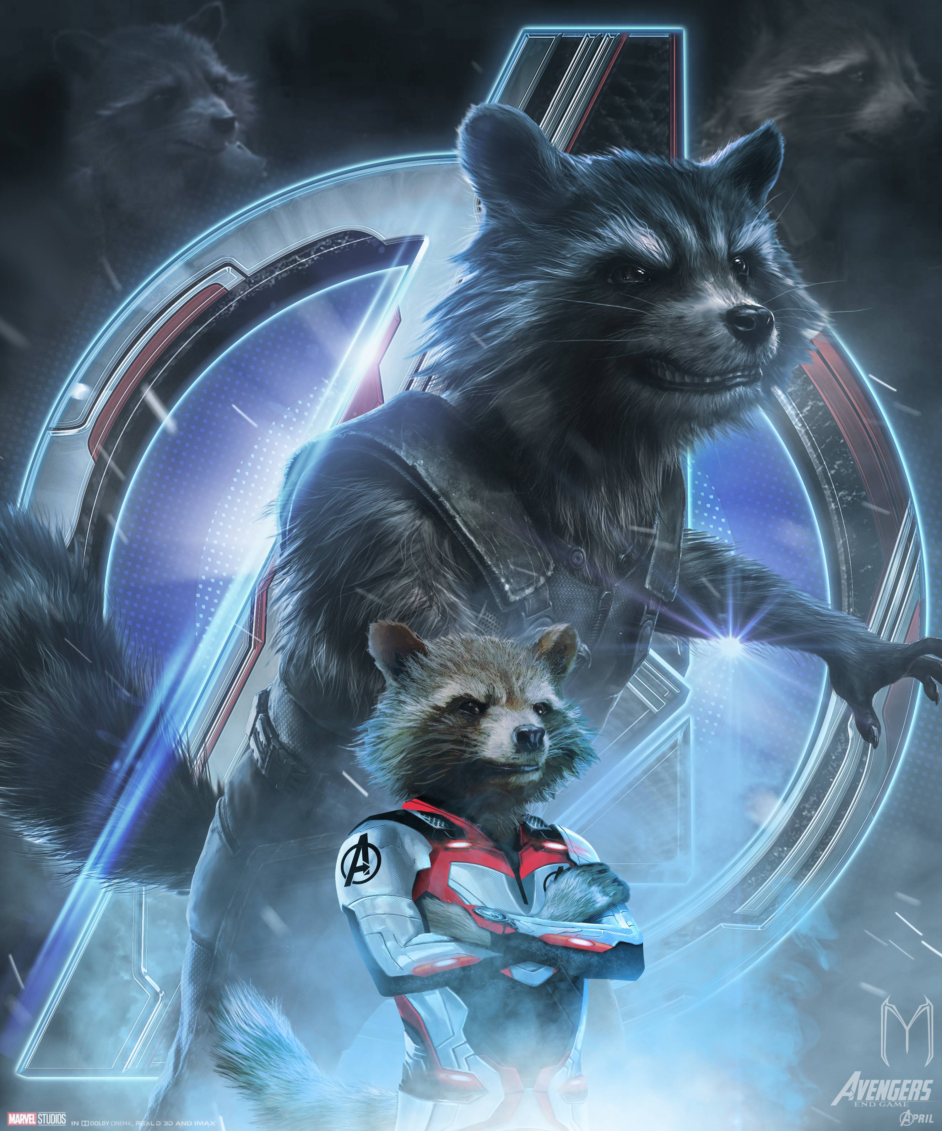 3000x3600 Avengers Endgame Rocket Raccoon Poster Art Wallpaper, HD Movies 4K Wallpaper, Image, Photo and Background