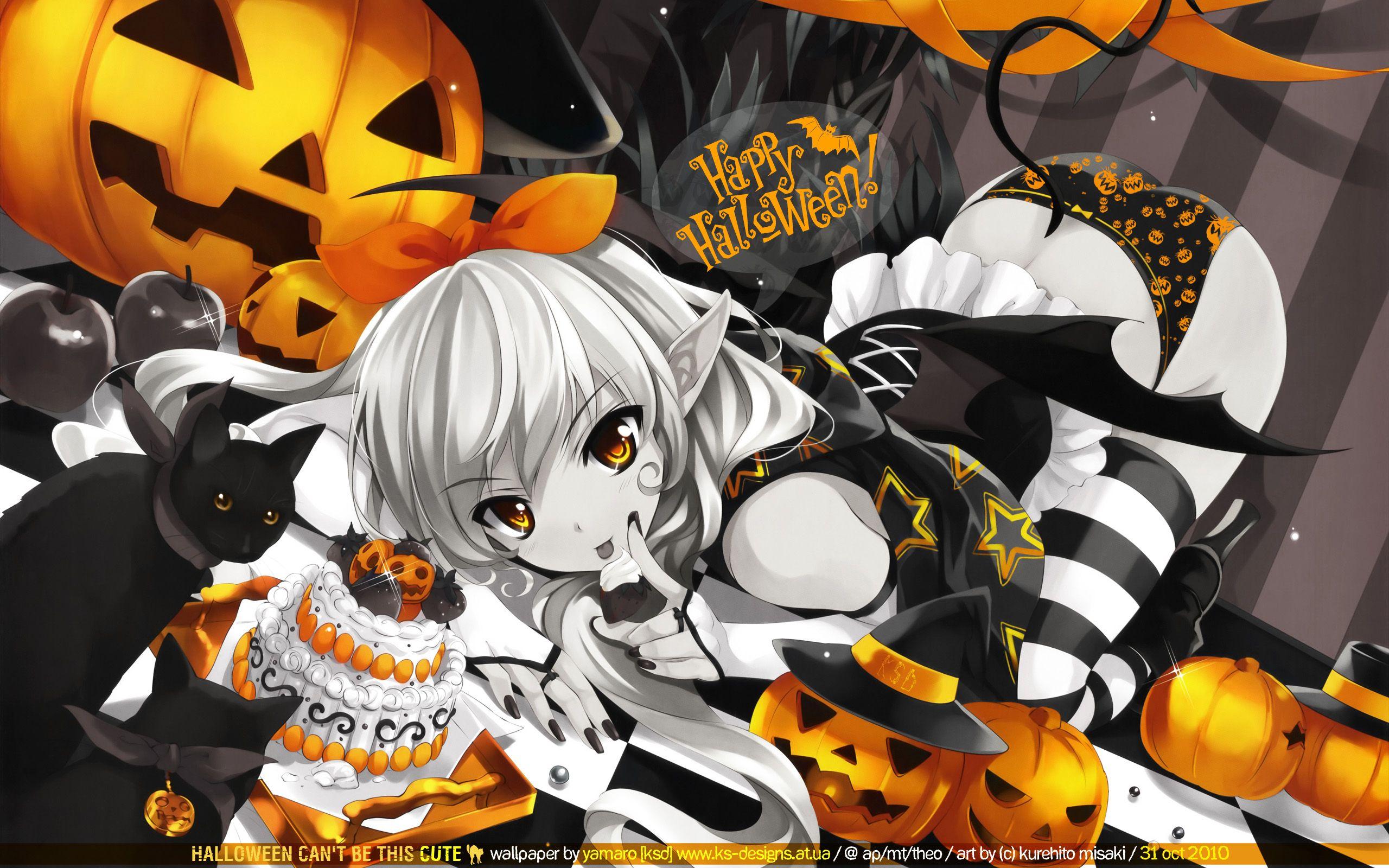 2560x1600 Karafuru Sekai Designs Gallery Halloween Can't Be This Cute (Kurehito Misaki)