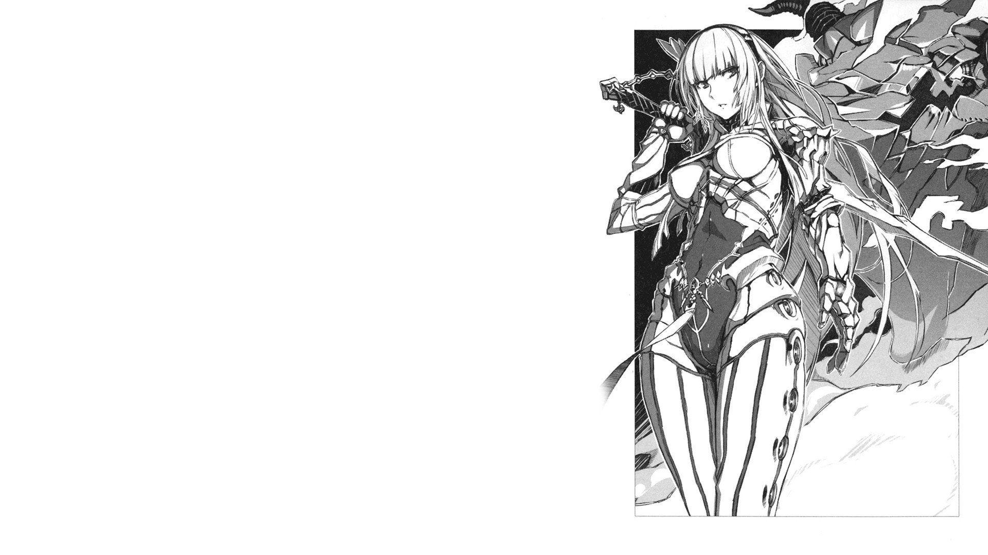 1920x1080 Hitsugi no Chaika, Monochrome, Fredrika Wallpaper HD / Desktop and Mobile Background
