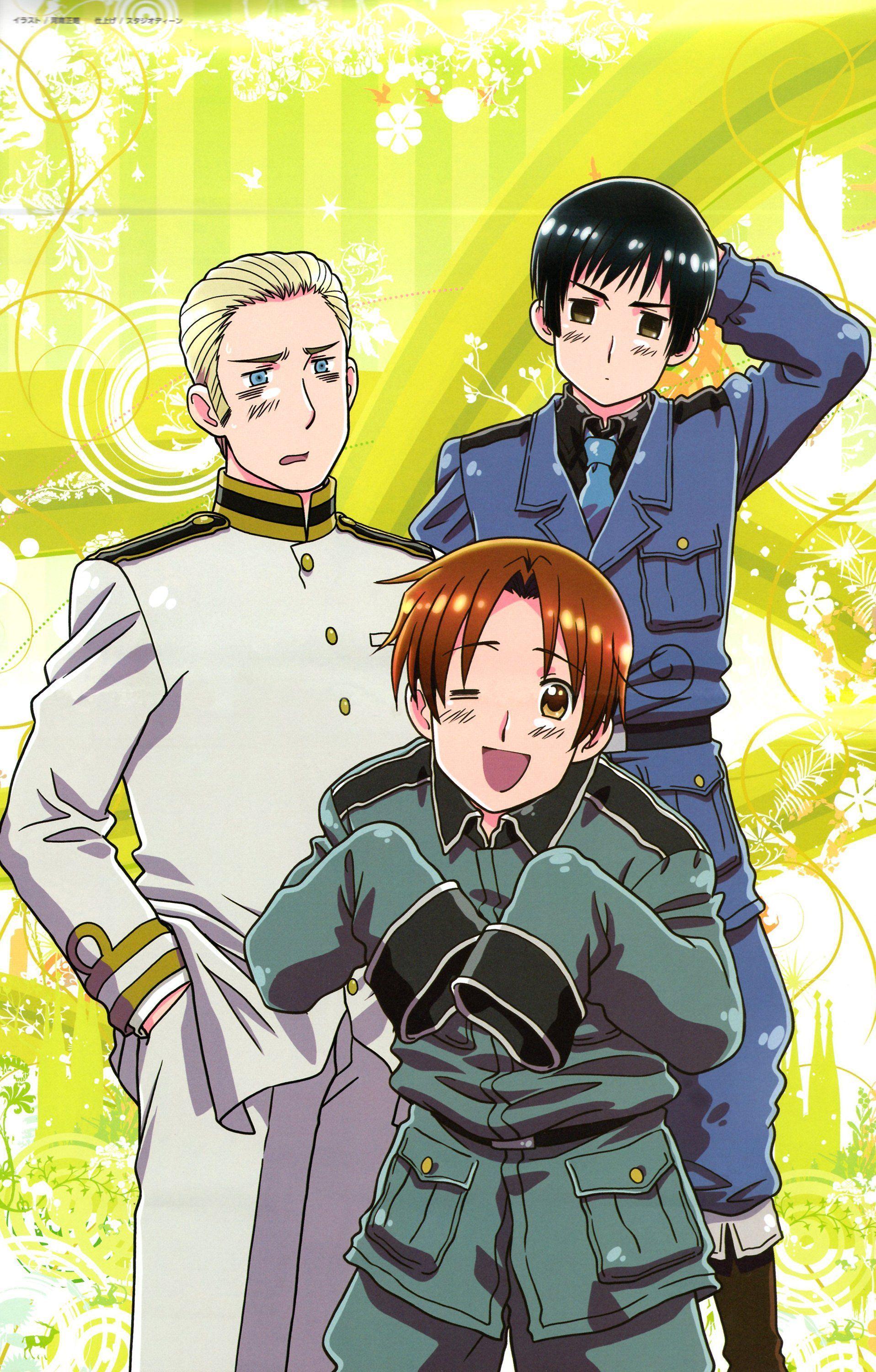 1916x3000 LOOK HOW ADORABLE ITALY LOOKS IN GERMANY'S UNIFORM OMG I CAN'T HANDLE ALL THE CUTENESS SGBOJSDBFGSHgFAB. Hetalia, Hetalia germany, Anime