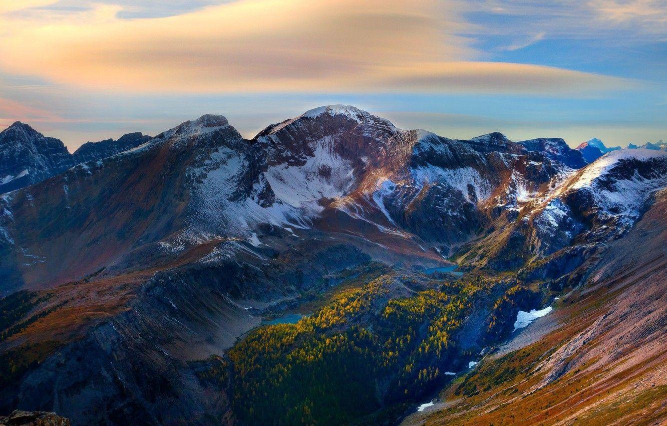 1332x850 Wallpaper autumn, mountains, lakes, Canadian Rockies image for desktop, section пейзажи