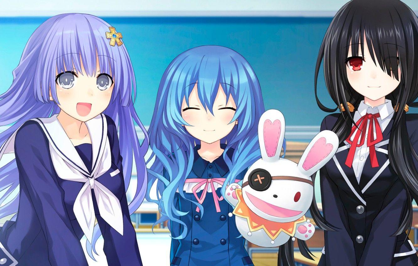 1332x850 Wallpaper Anime, tokisaki kurumi, Date a Live, yoshino, izayoi miku. image for desktop, section прочее
