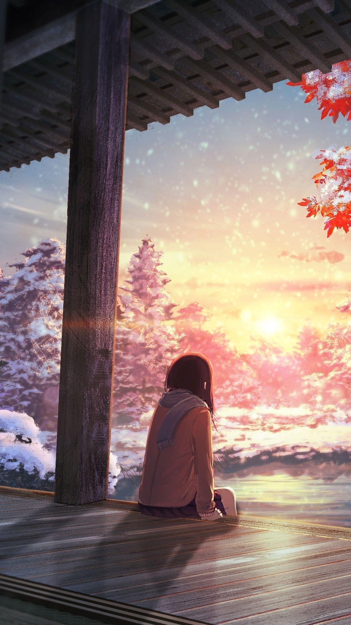 1215x2160 Wallp4k. Wallpaper pemandangan anime, Latar belakang anime, Pemandangan anime