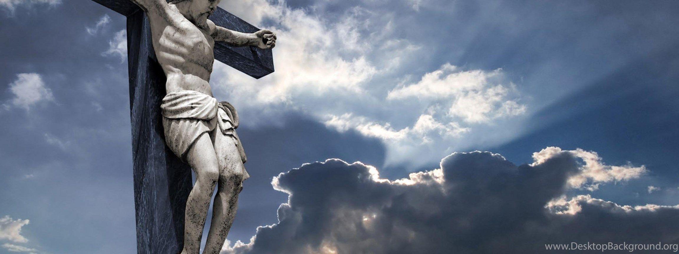2304x864 Wallpaper Christ The Crucifixion Cross Jesus Lord Free HD. Desktop Background