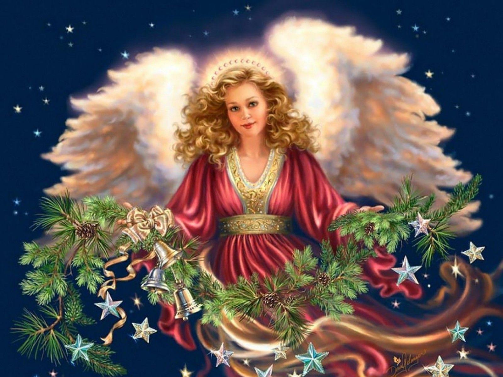 1600x1200 Christmas Angels Wallpaper