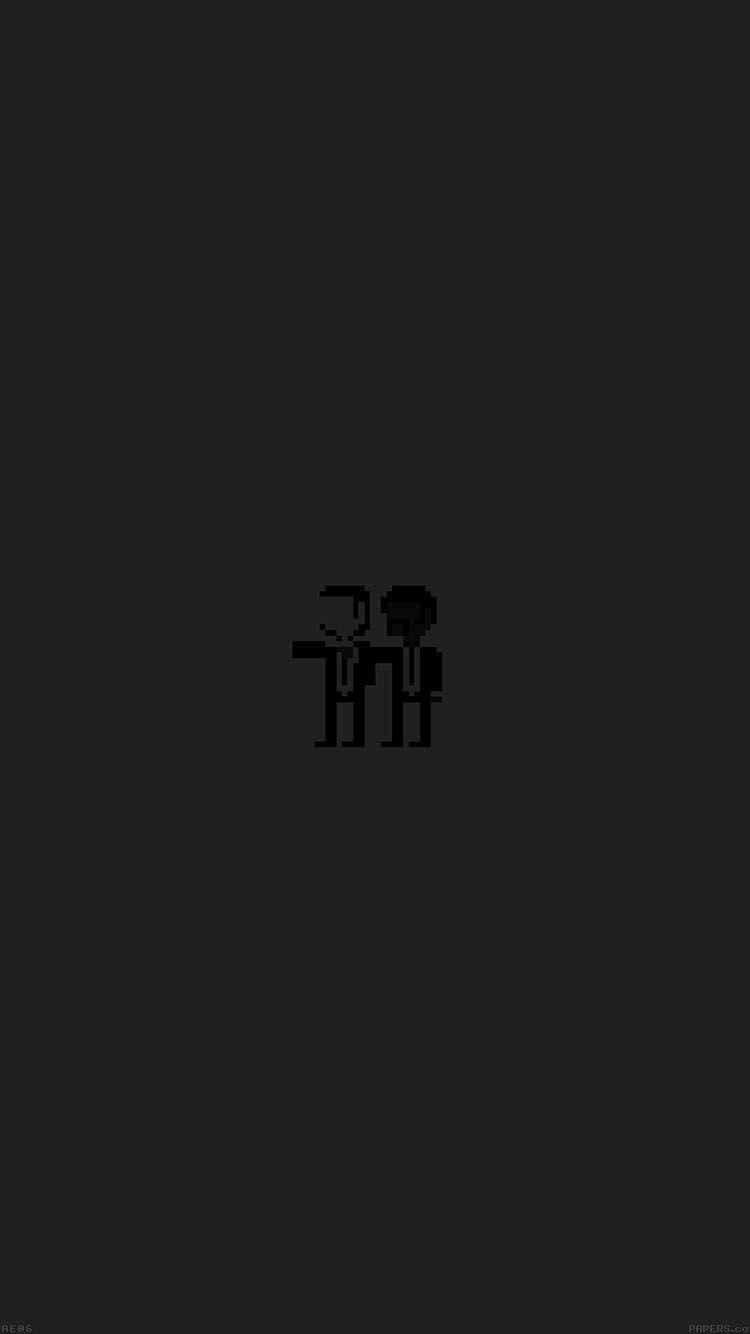 750x1334 iPhone7papers fiction dark pixel art illust
