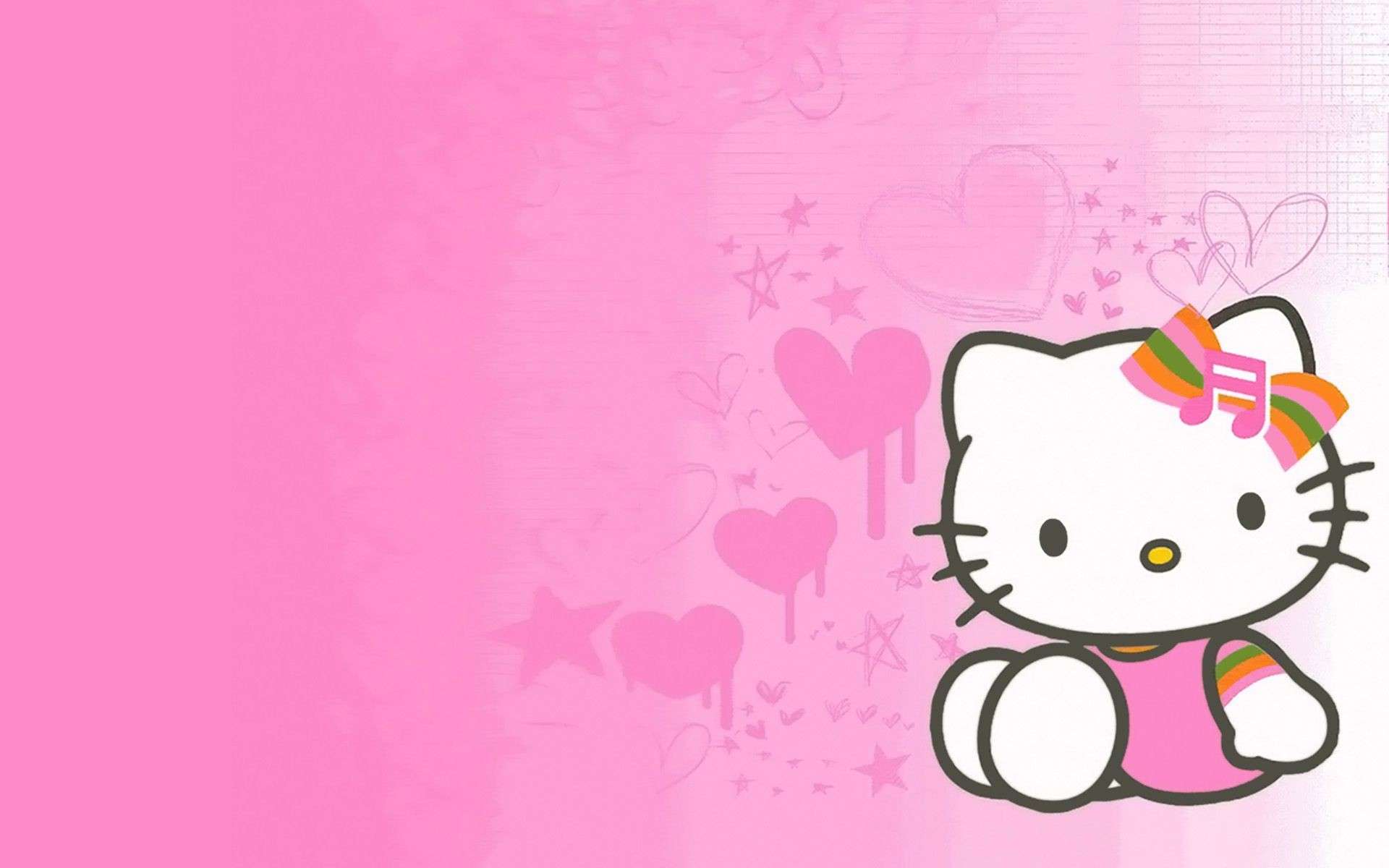 1920x1200 Pink Wallpaper Background Hello Kitty