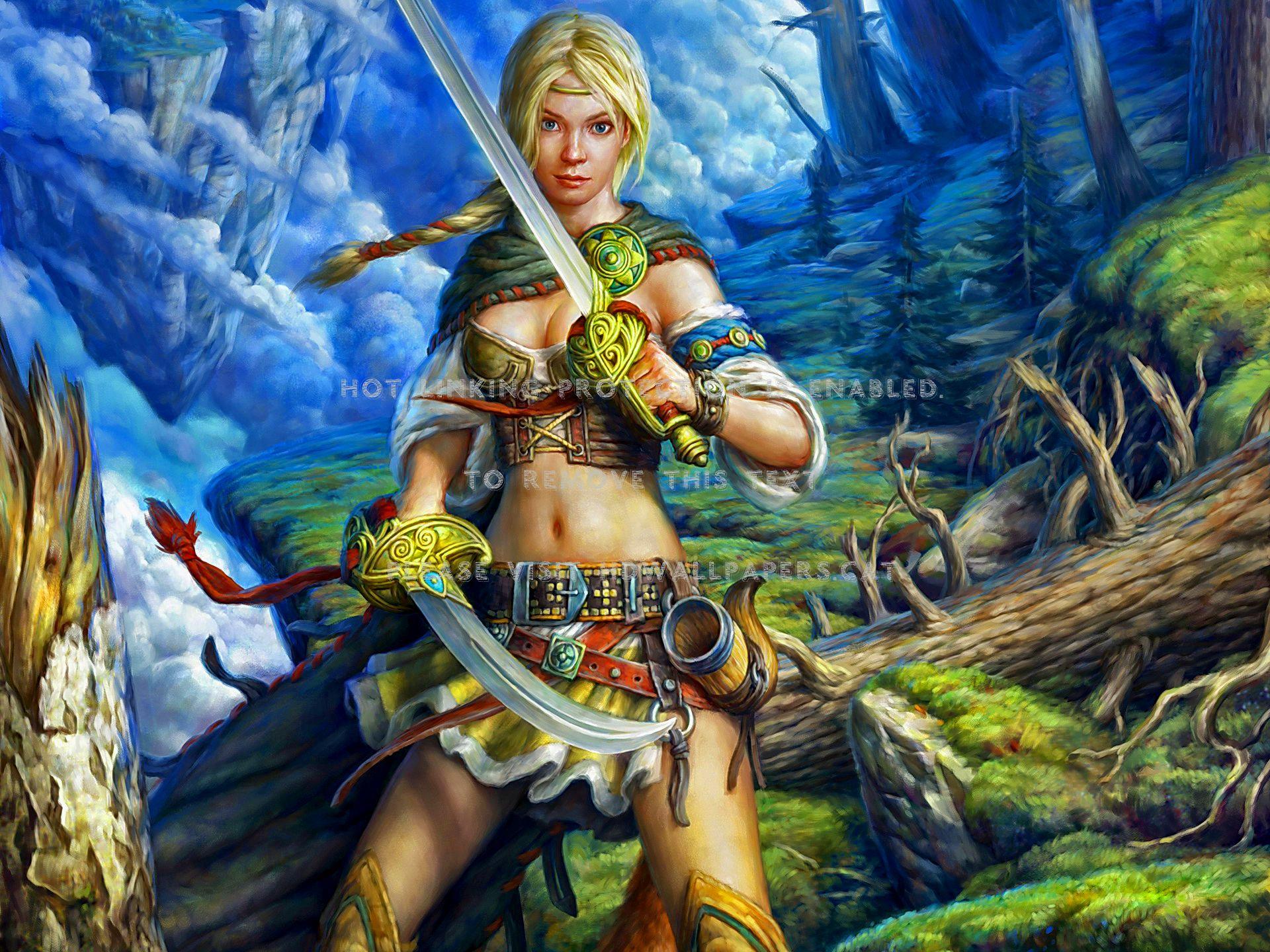 1920x1440 Women Viking Wallpaper