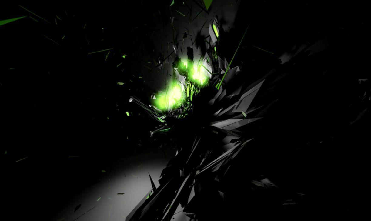 1224x729 Green And Black Abstract Wallpaper
