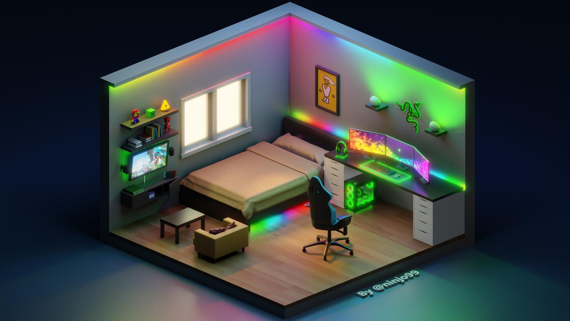 Gamer Room Wallpapers - Top Free Gamer Room Backgrounds - WallpaperAccess