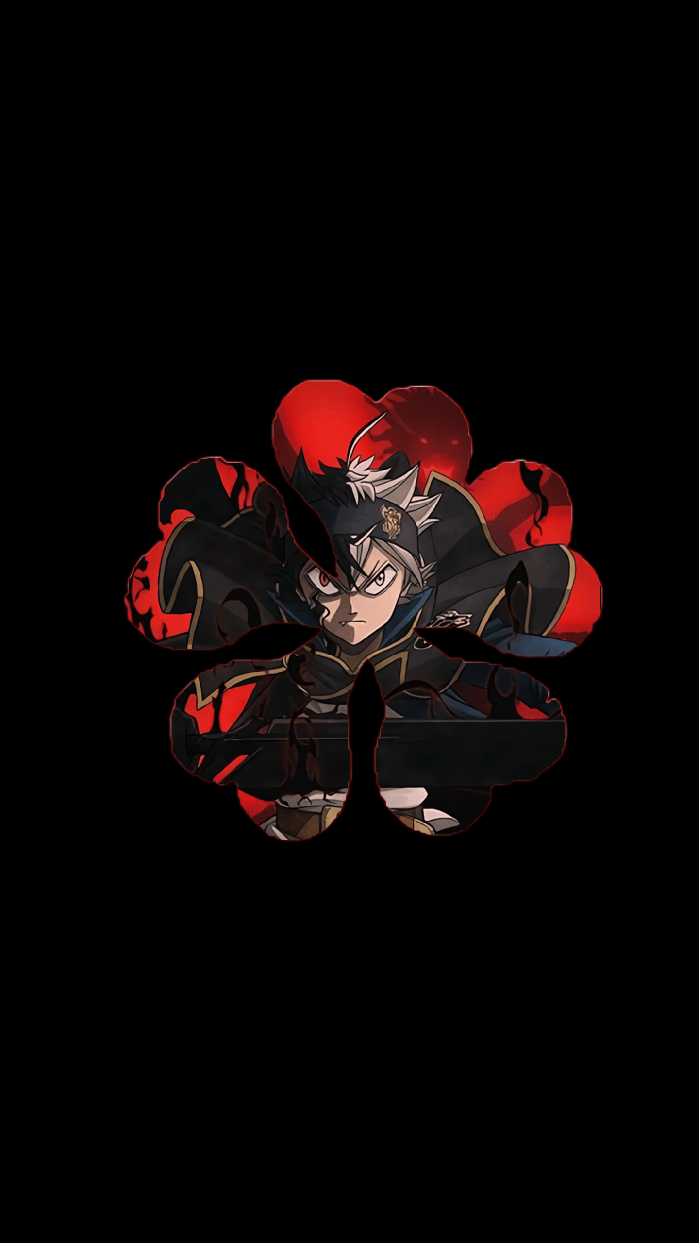 1440x2560 Black Clover Minimalist Wallpaper