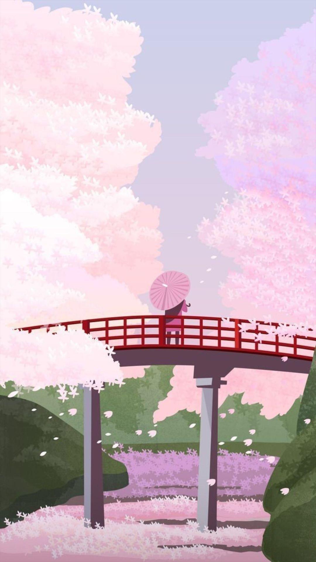 1080x1920 Обои. Pastel landscape, Anime scenery wallpaper, Anime scenery