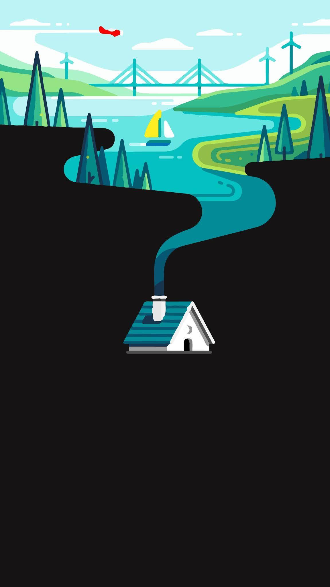 1152x2048 Minimalist dark wallpaper phone