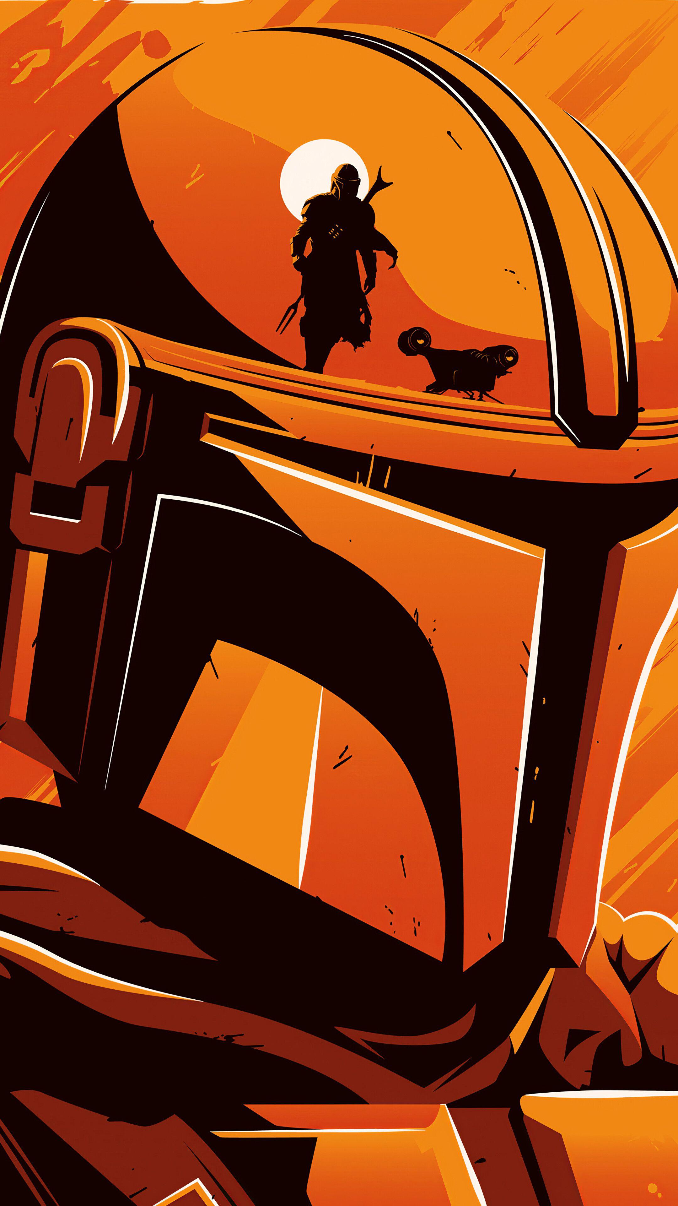 2160x3840 The Mandalorian, Minimalist, 4K wallpaper. Mocah HD Wallpaper