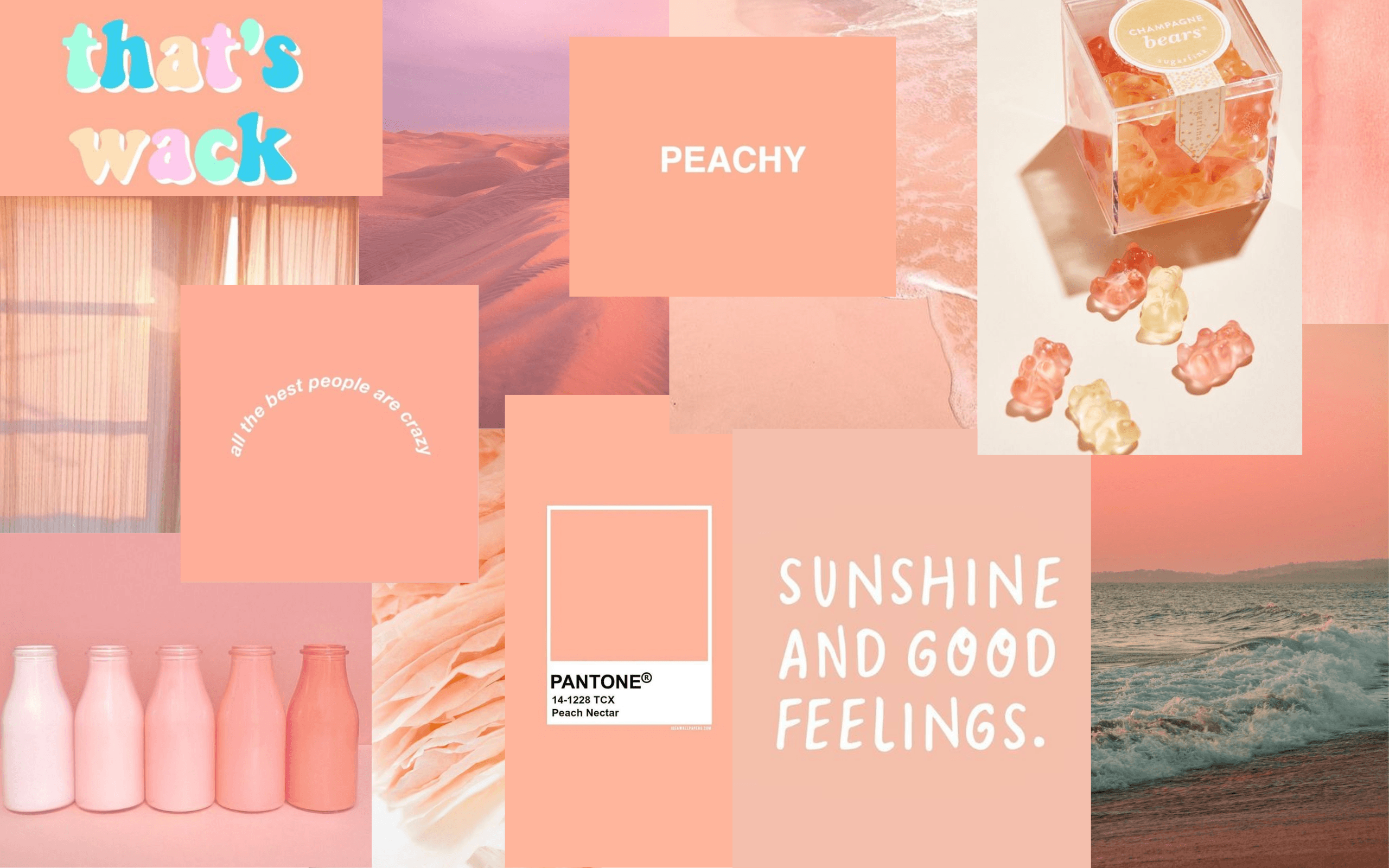 peach aesthetic  Cute desktop wallpaper Peach aesthetic Aesthetic collage