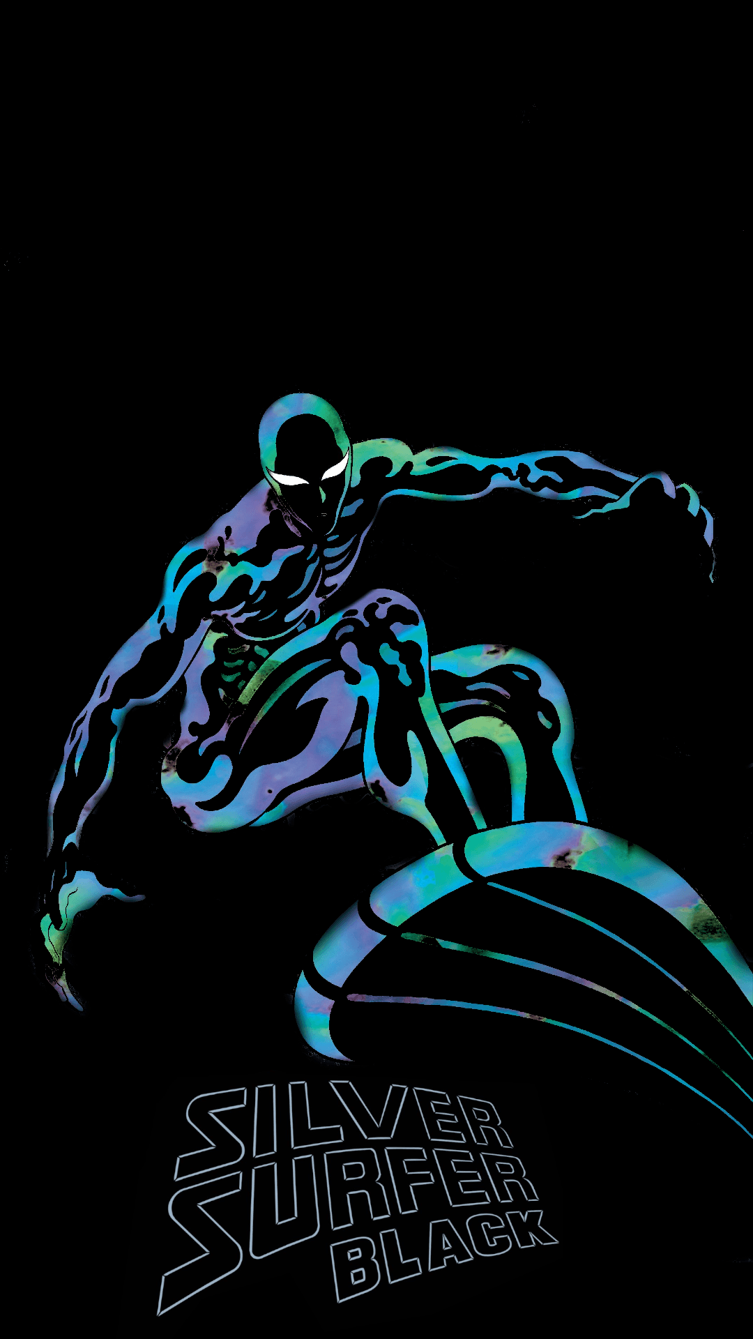 1080x1920 Made a phone wallpaper for Silver Surfer Black. I had to the art was amazing!