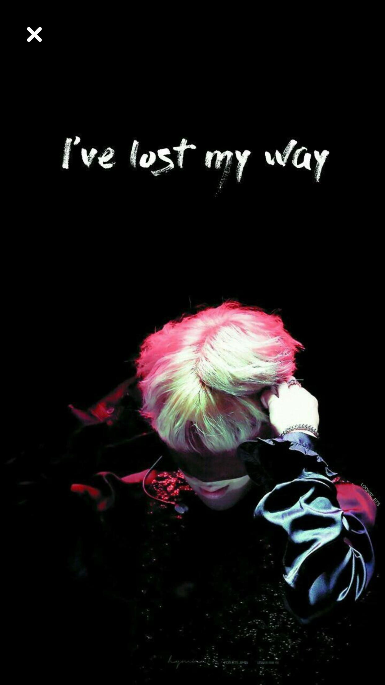 1242x2208 Awesome Stuff, Dark, Lyrics, Drawing, Mochi, Bts Wallpaper, Lost My Way HD Wallpaper